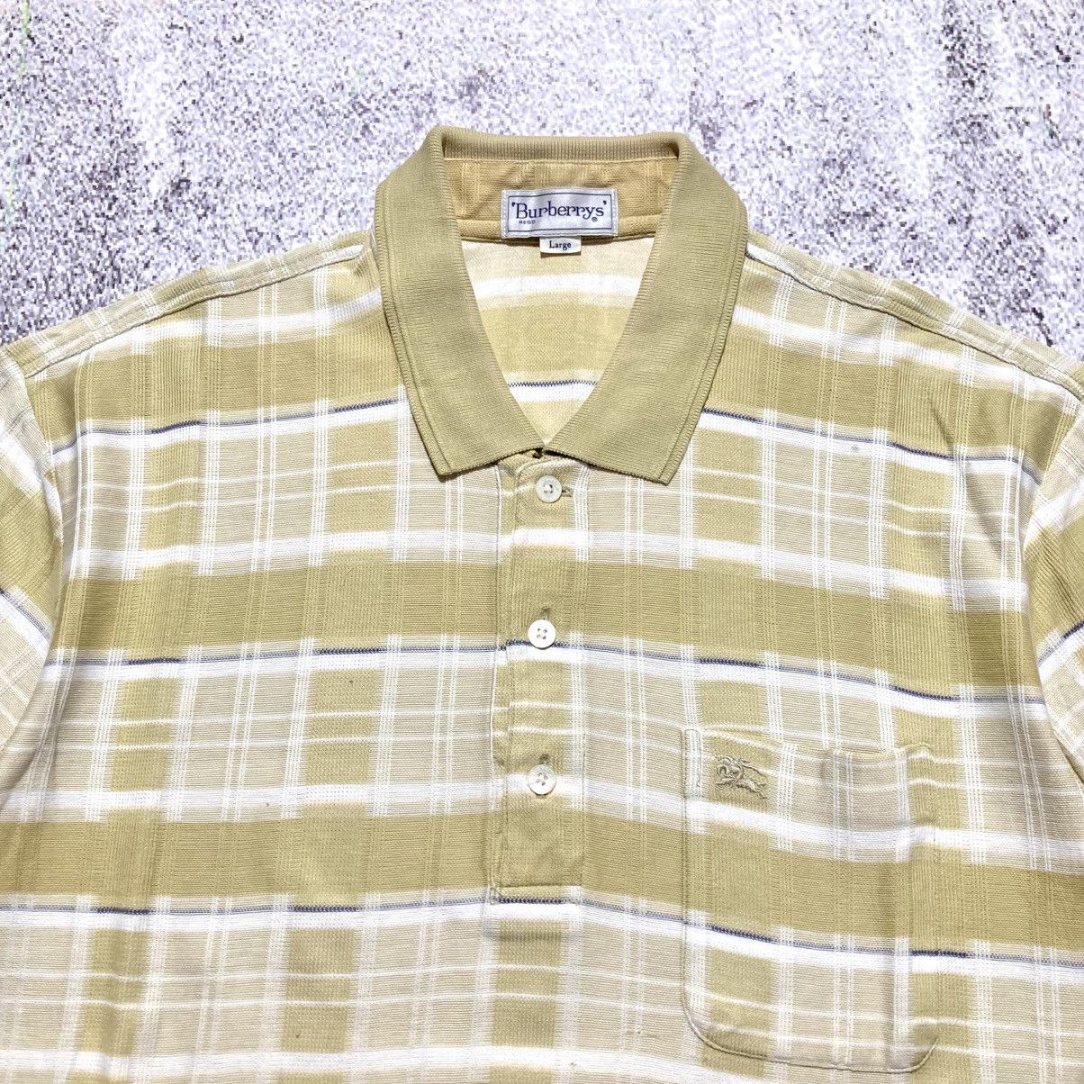 Burberry 1990s Vintage Burberrys Nova Check Pocket Polo Tshirt Luxury Size US L / EU 52-54 / 3 - 3 Thumbnail