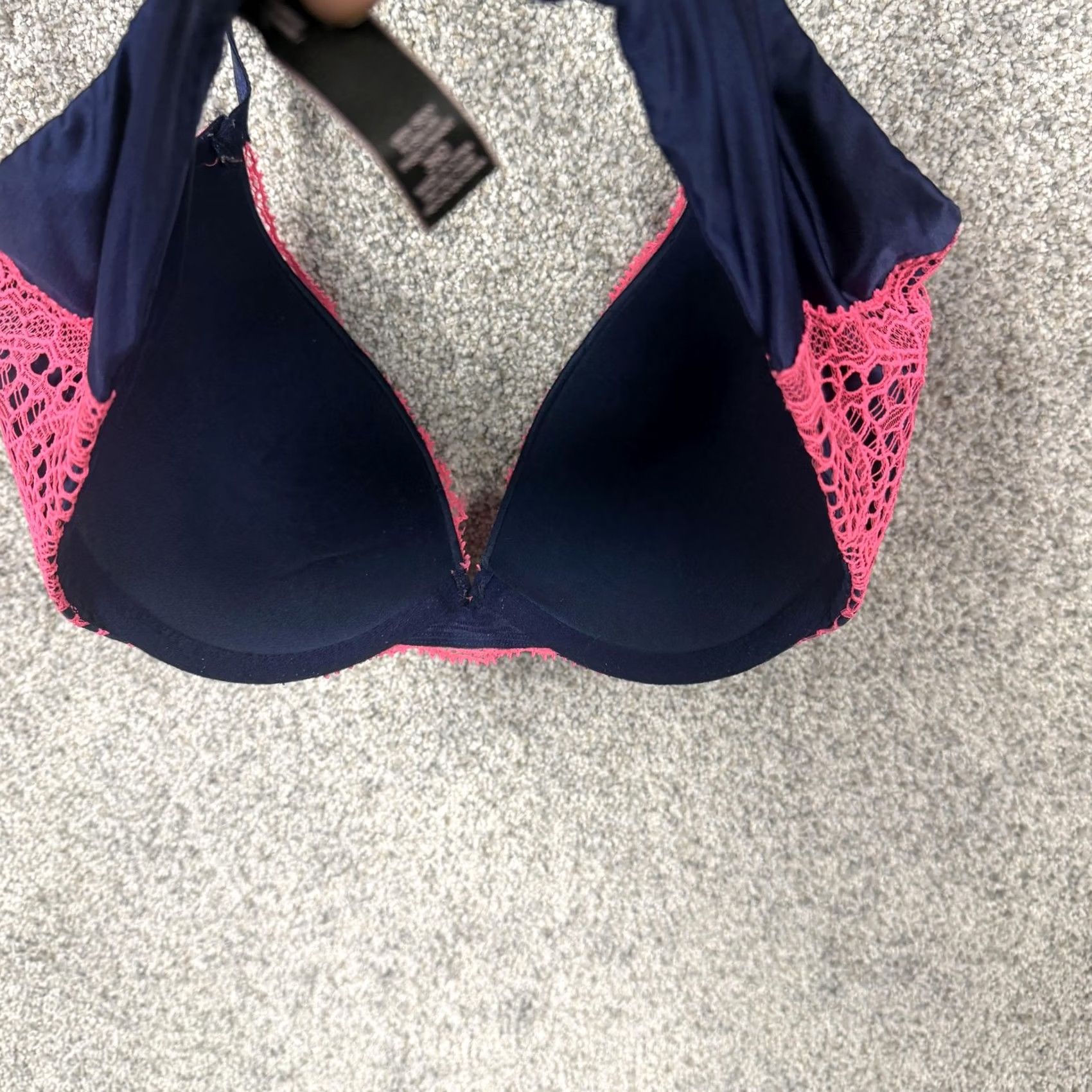 Victoria's Secret Victoria's Secret Very Sexy Push Up Bra 36D Pink Lace Underwire Padded Coquette Womens Bra Size ONE SIZE - 5 Thumbnail
