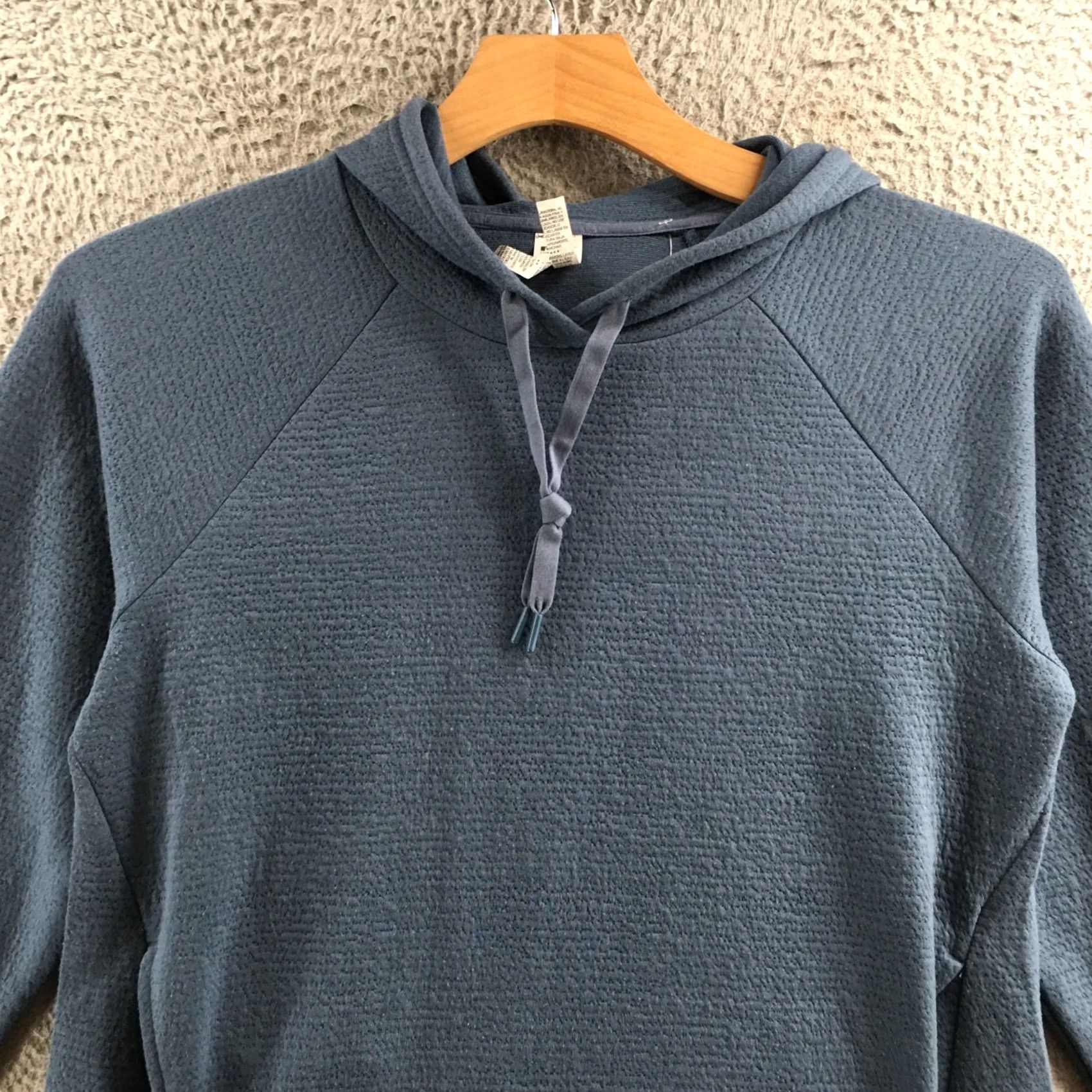 Vintage RBX Hoodie Womens Medium Blue Long Sleeve Pullover Textured Activewear Casual Size M / US 6-8 / IT 42-44 - 2 Thumbnail