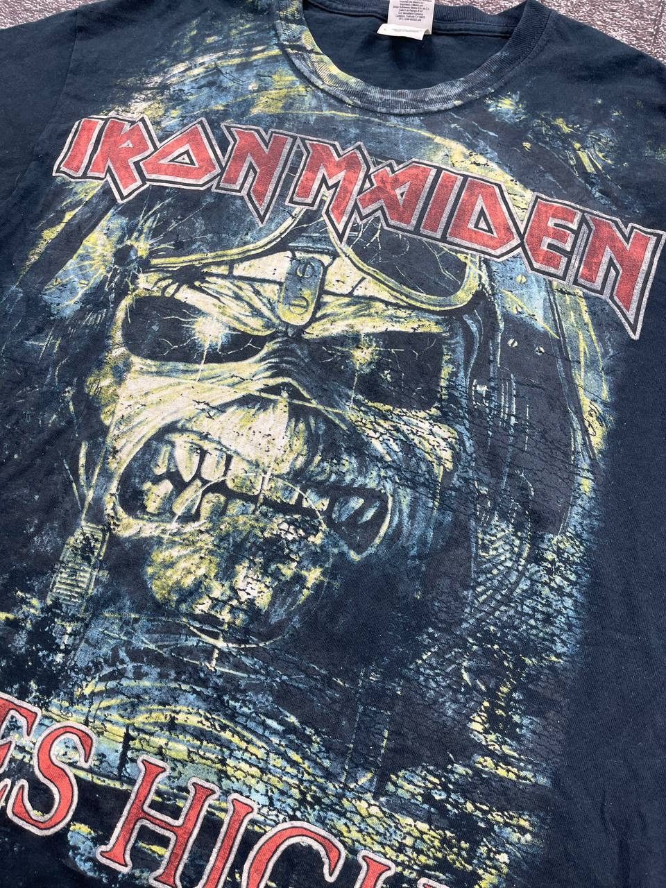 Band Tees Vintage Iron Maiden Aces High Full Print T-shirts Rock Band Size US L / EU 52-54 / 3 - 2 Thumbnail