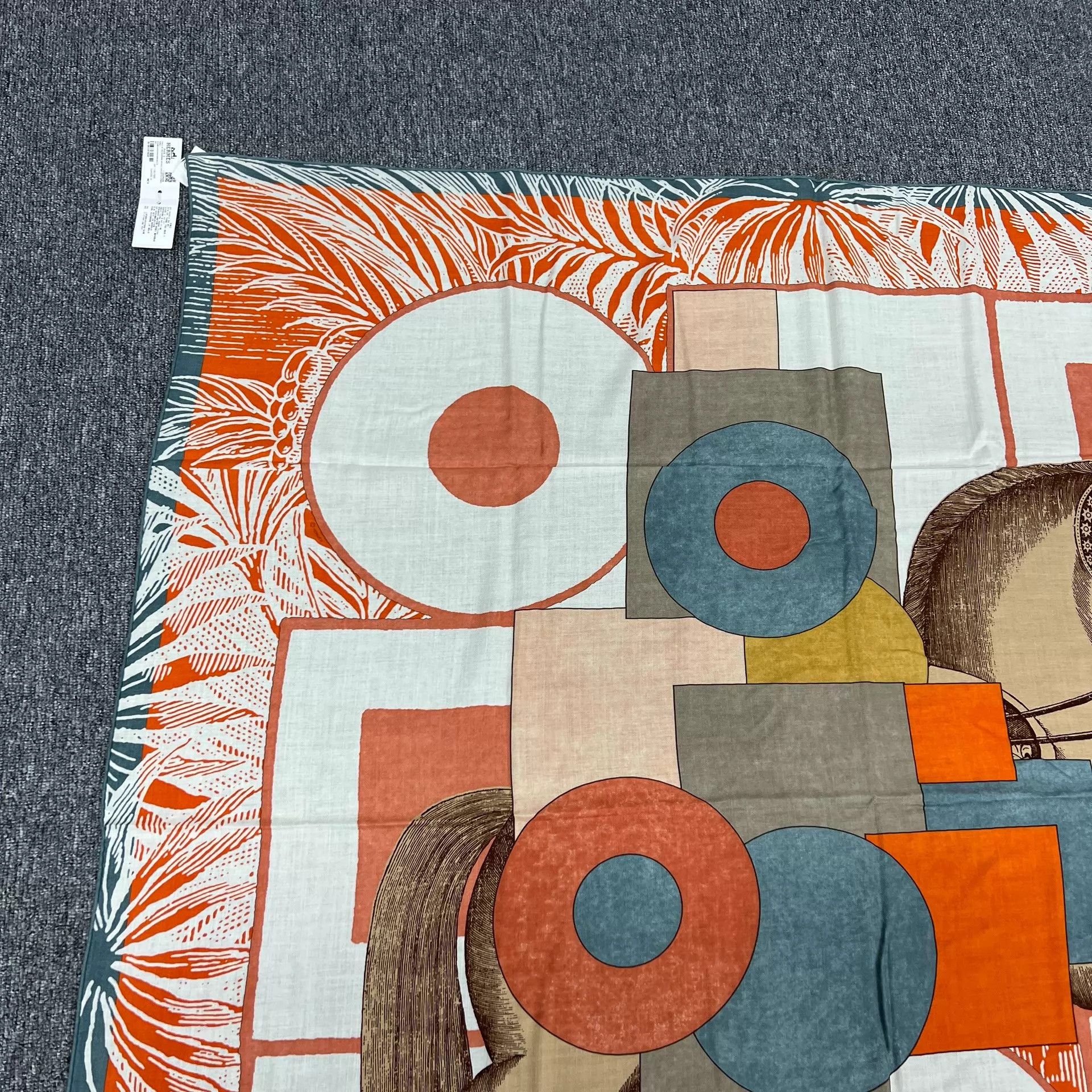 Hermes Hermes Knight Horse Cashmere-Silk Scarf 140x140cm NWT Size ONE SIZE - 7 Thumbnail