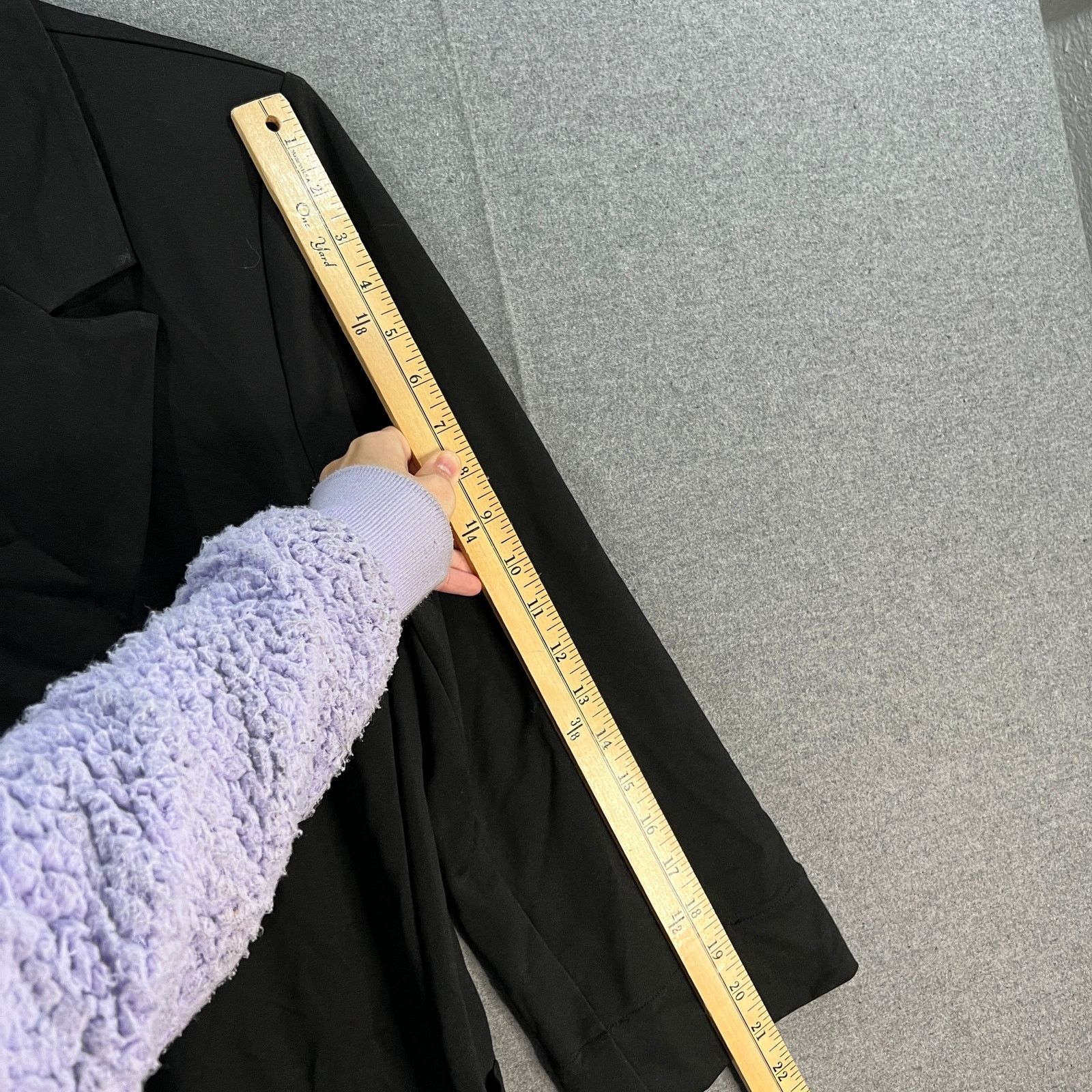 Other Attitudes by Renee Ponte Open-Front Girlfriend Blazer Black Size M / US 6-8 / IT 42-44 - 7 Thumbnail