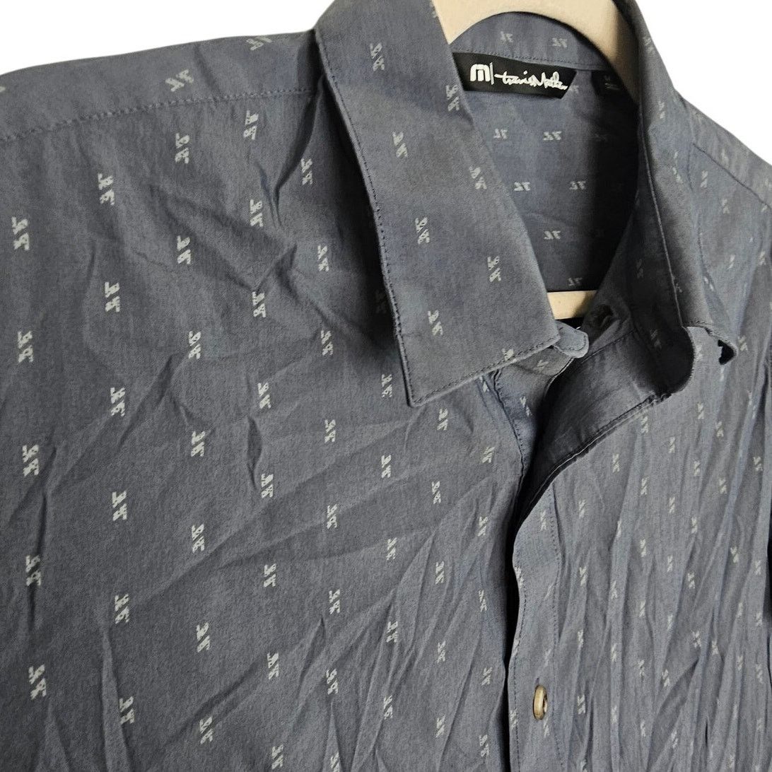 TravisMathew Travis Mathew Mens Geometric Print Button Shirt M Business Size US M / EU 48-50 / 2 - 5 Thumbnail