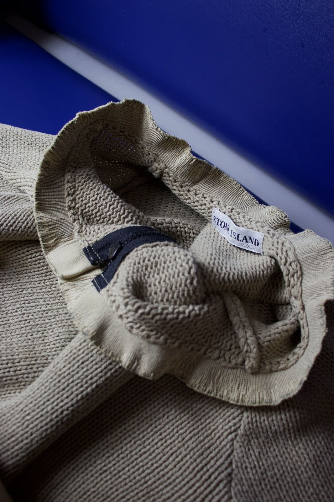 Stone Island Stone Island (Spring / Summer 2001) Beige Knit Pullover Size US L / EU 52-54 / 3 - 15 Thumbnail