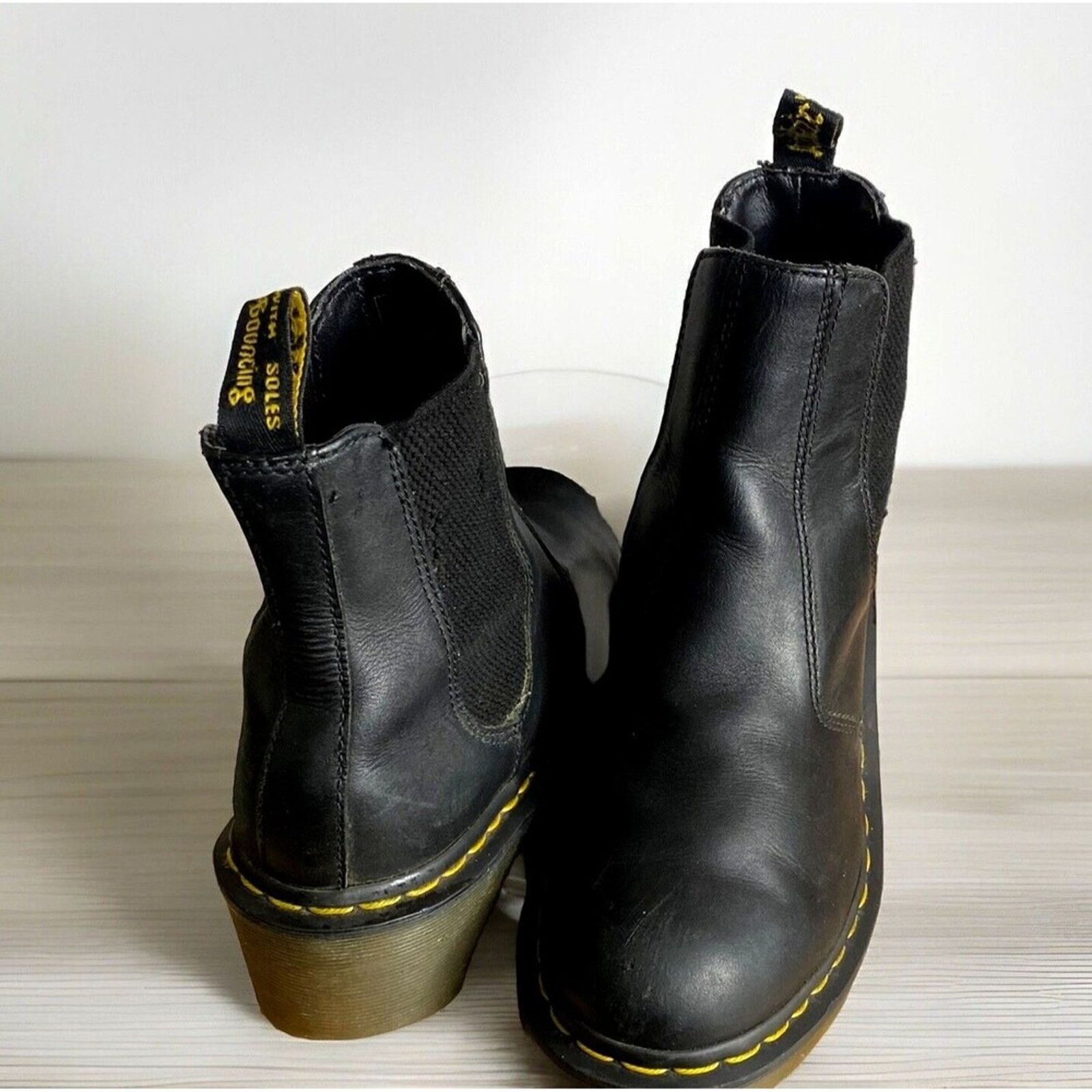 Dr. Martens Dr. Martens Cadence BLACK Leather Heeled Chelsea Boots US8L Size US 8 / IT 38 - 10 Thumbnail