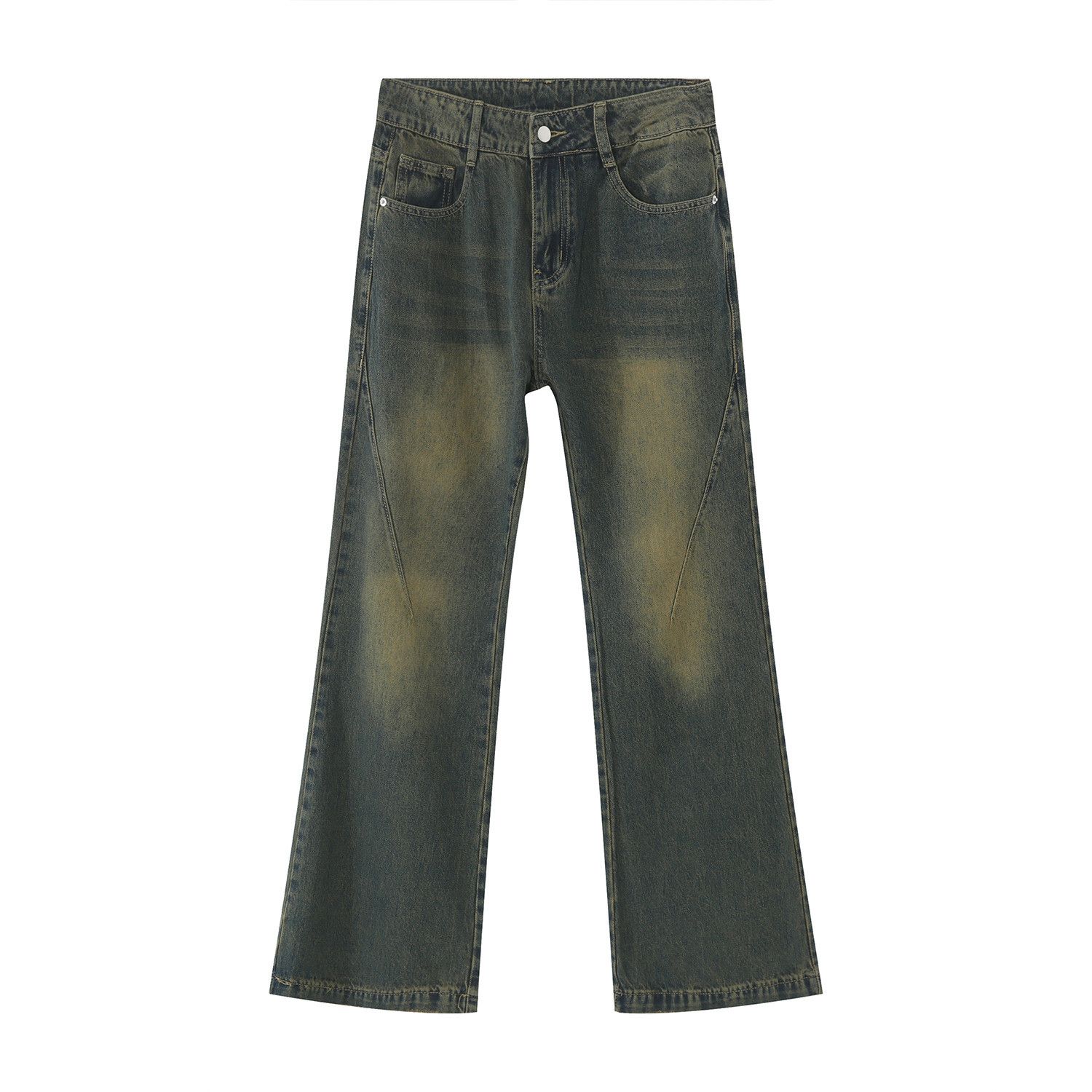Vintage Men's vintage distressed mid-high waist loose flared jeans Size US 32 / EU 48 - 5 Thumbnail