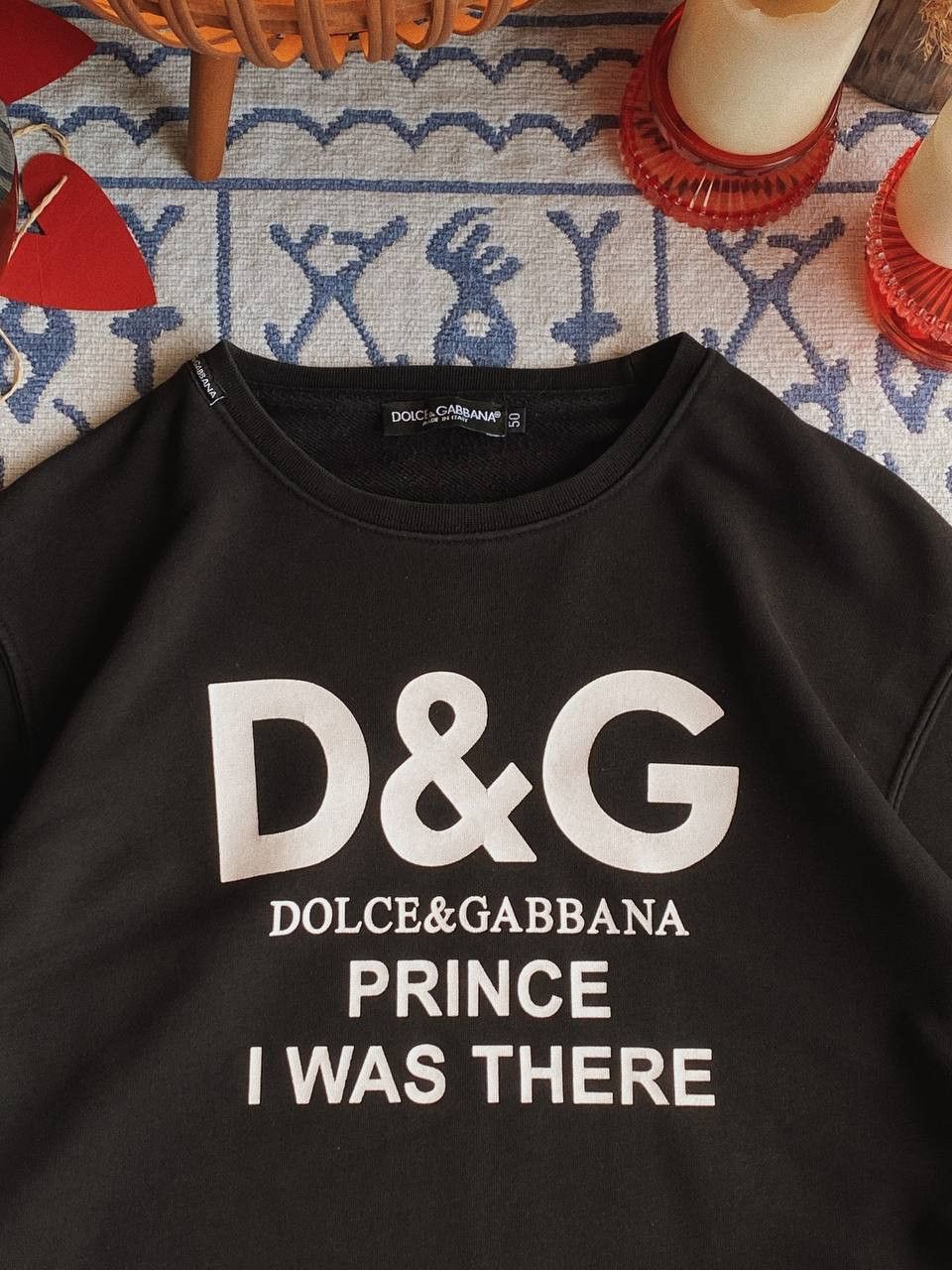 Dolce & Gabbana Dolce & Gabbana Prince I Was Here Sweatshirt Black Size US M / EU 48-50 / 2 - 5 Thumbnail
