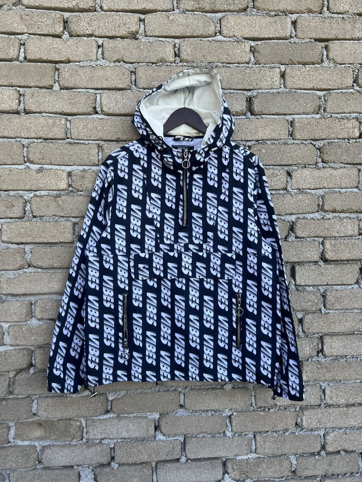 Forever 21 Forever 21 Fullprint Hoodie Halfzipper Anorak Size US M / EU 48-50 / 2 - 3 Thumbnail