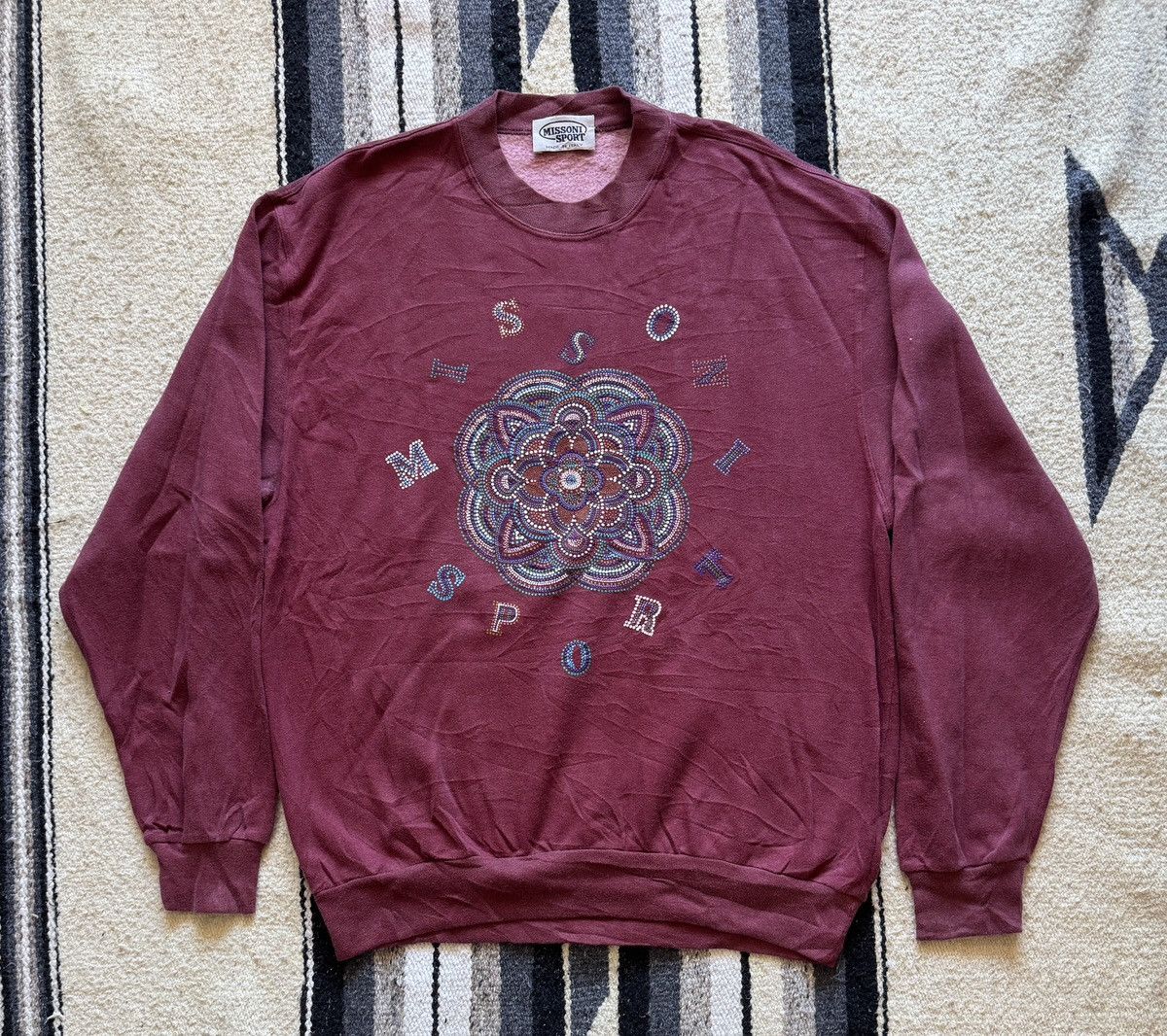 Missoni Vintage MISSONI SPORT Flower Logo Sweatshirt Italy Large Size US L / EU 52-54 / 3 - 1 Thumbnail