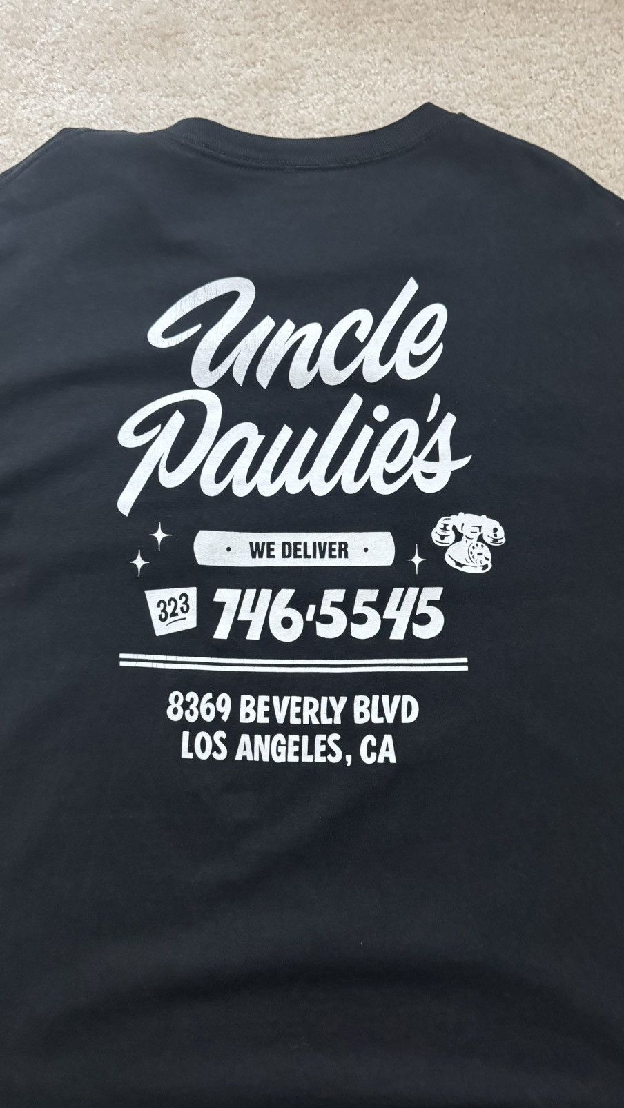Vintage Uncle Paulie’s Logo T-shirt (Black) Size US XL / EU 56 / 4 - 5 Thumbnail