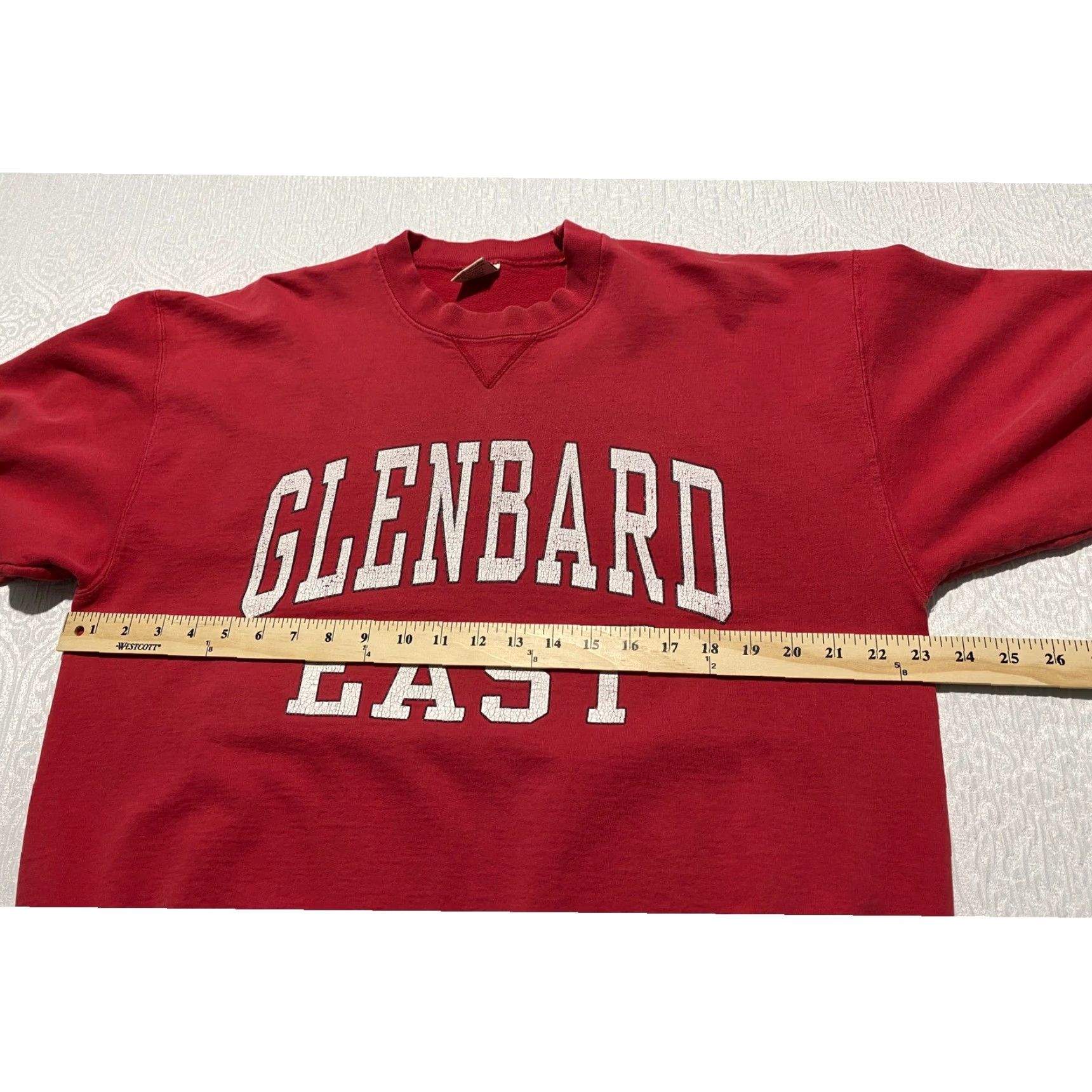 Vintage VINTAGE Gribble Sweatshirt Crewneck Unisex Adults Large Red University Graphic Print Knit Cotton Logo Solid Combo 90s College Apparel Team Wear Size US L / EU 52-54 / 3 - 7 Thumbnail