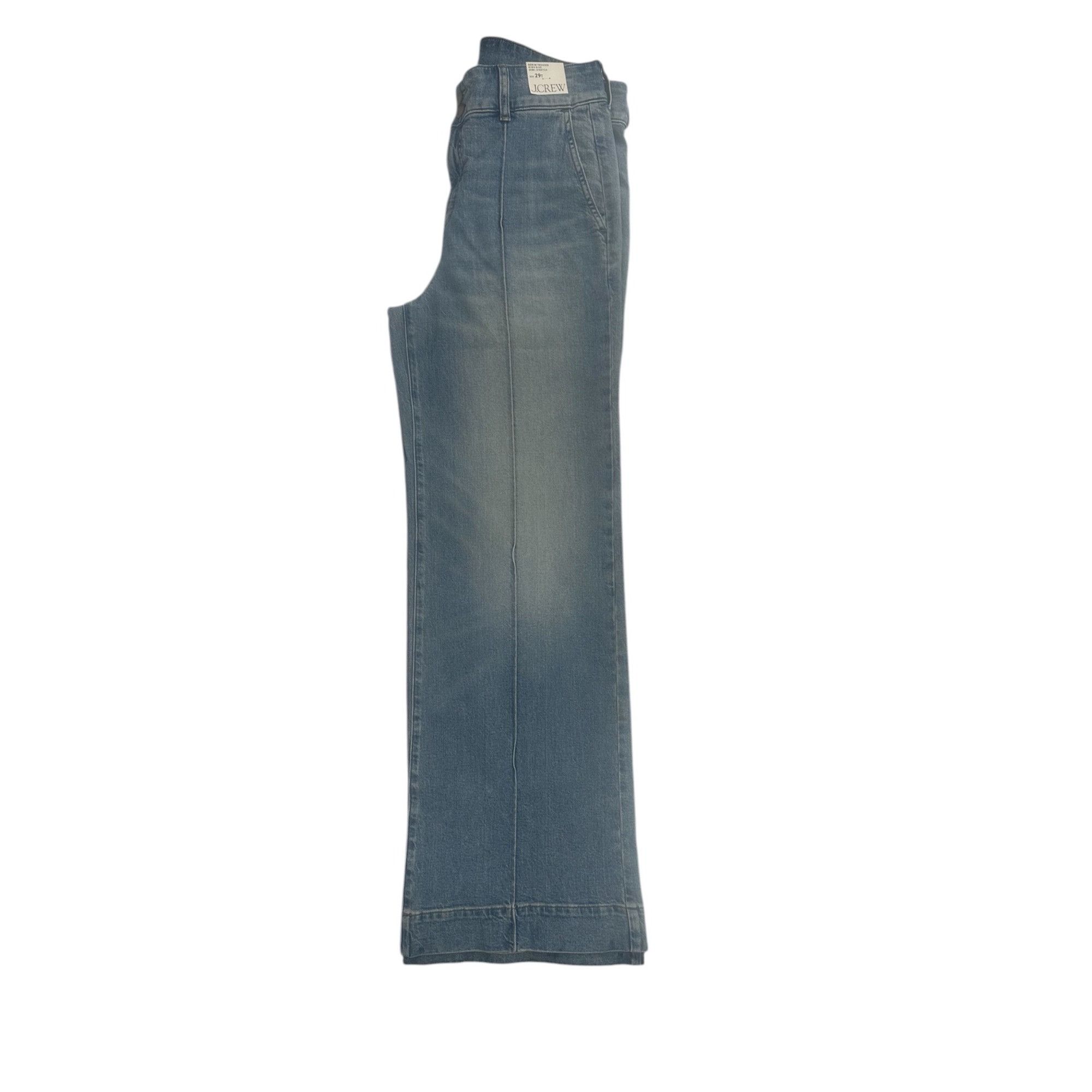 J.Crew J. Crew Women High Rise Denim Trouser Jeans 29T Tall Wide Le Size 29" - 7 Thumbnail
