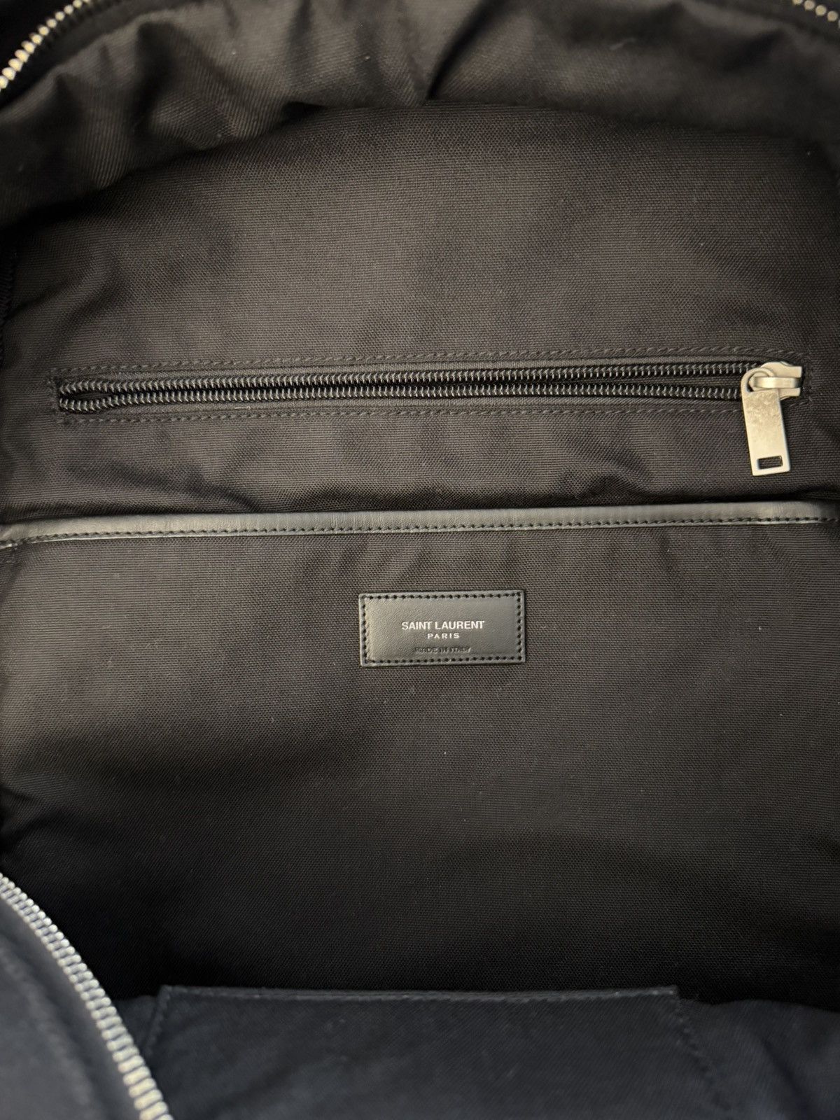 Saint Laurent Paris Saint Laurent embroidered city backpack in canvas Size ONE SIZE - 6 Thumbnail
