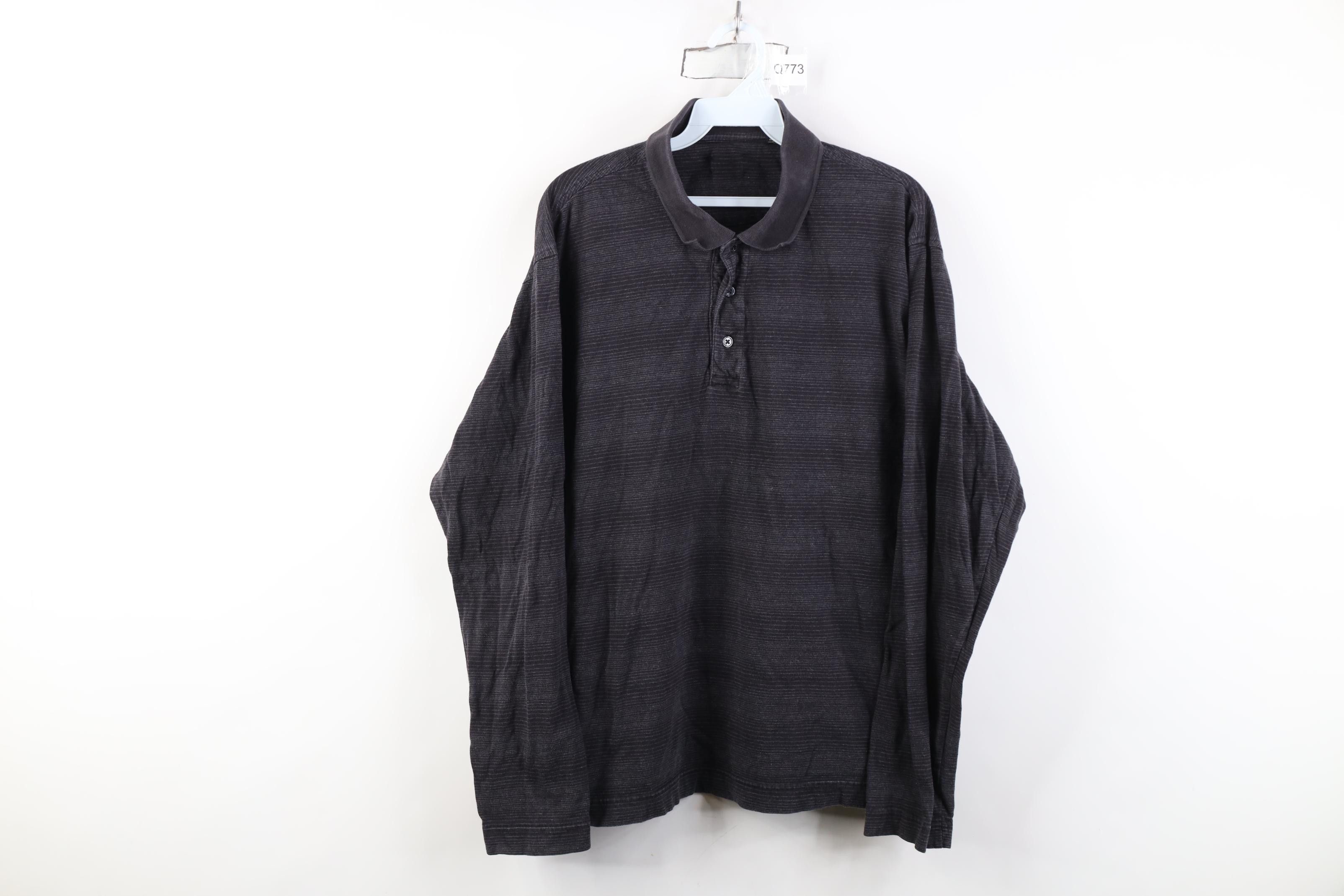 Vintage Vintage 90s Streetwear Knit Long Sleeve Golf Polo Shirt Gray Size US XL / EU 56 / 4 - 1 Thumbnail