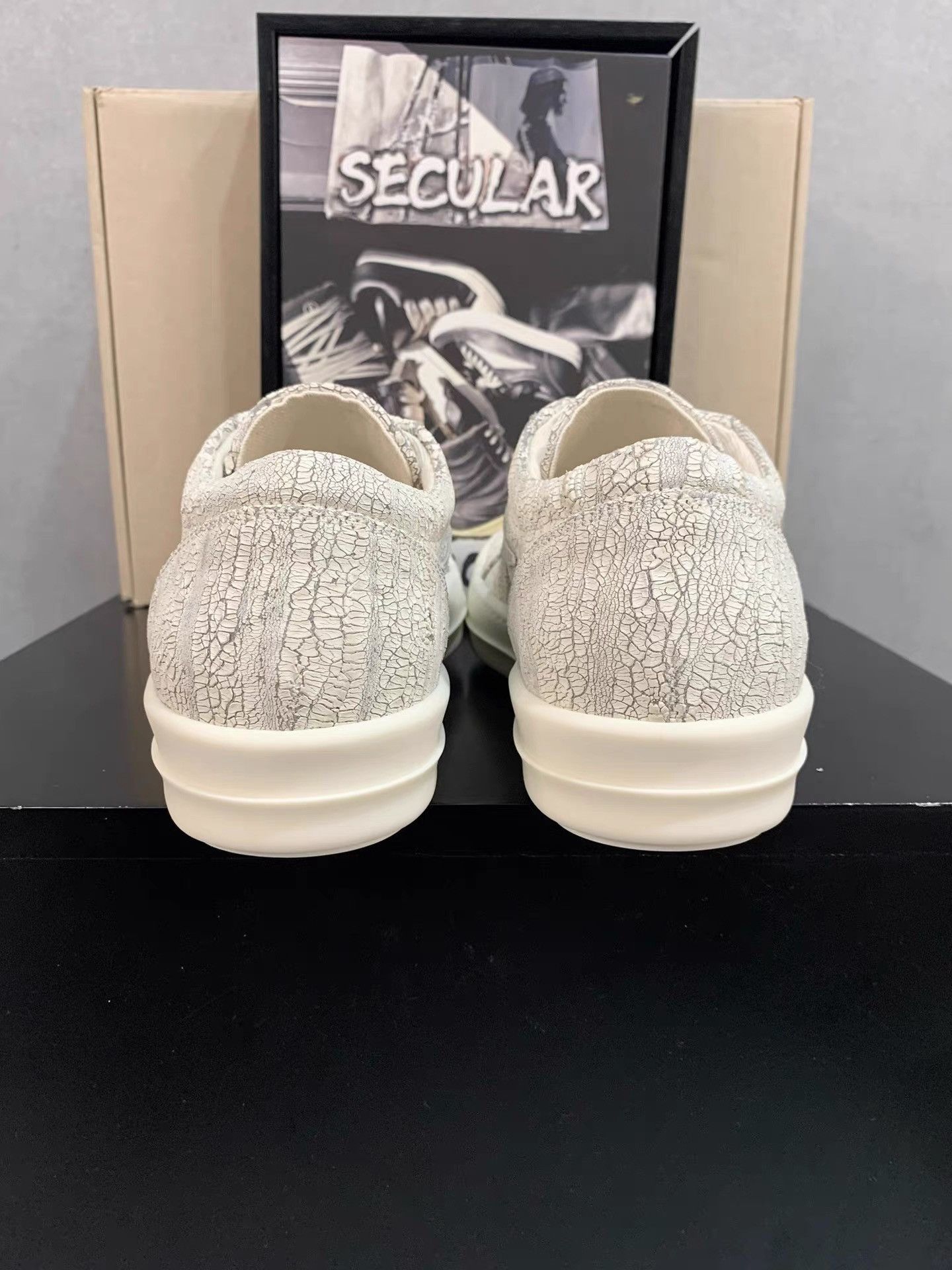 Rick Owens Rick Owens 25SS Cracked White Fake Vans K34 Size US 7 / EU 40 - 7 Thumbnail