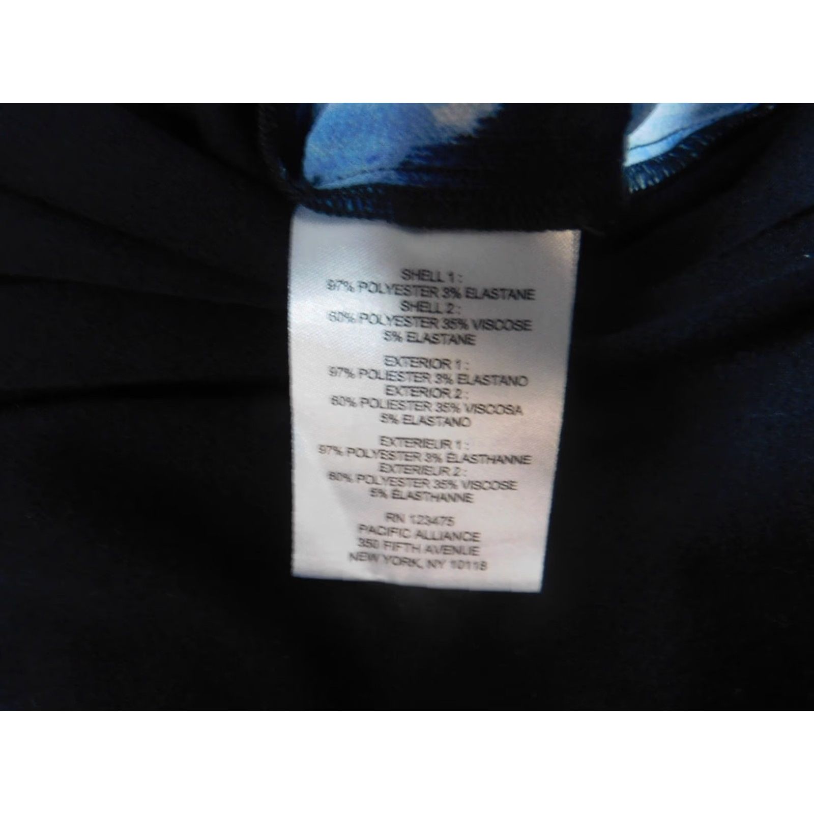Jones New York Jones New York Womens Blouse L Blue Floral Crew Neck Short Sleeve Pullover Polyester Rayon Stretch Casual Regular Cap Sleeve Size L / US 10 / IT 46 - 6 Thumbnail