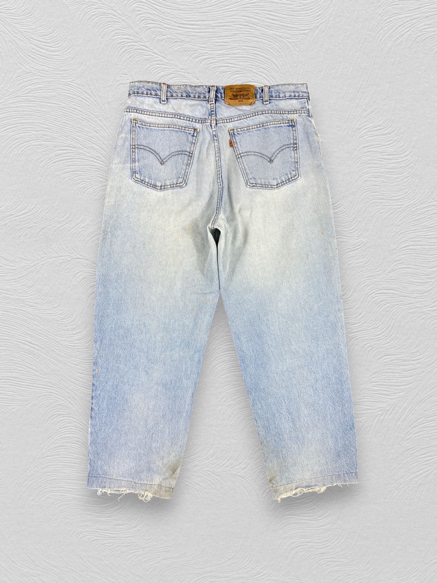Levi's Light Blue Wash Vintage Levi's 634 Orange Tab 33x26.5 JN1776 Size US 33 - 2 Thumbnail