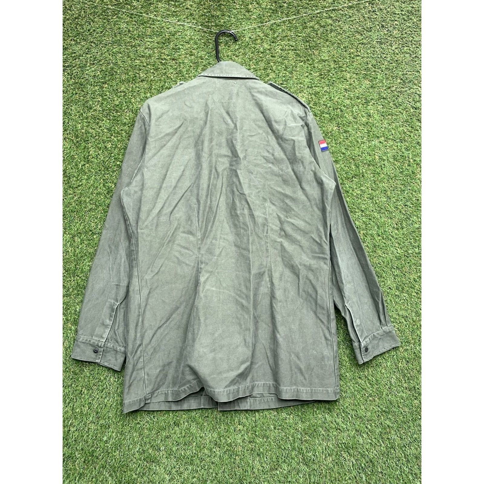 Vintage VINTAGE Rotkopf Netherlands Army Shirt Mens Large 104 Green Flag Canvas Jacket/Military Style Size US L / EU 52-54 / 3 - 2 Thumbnail