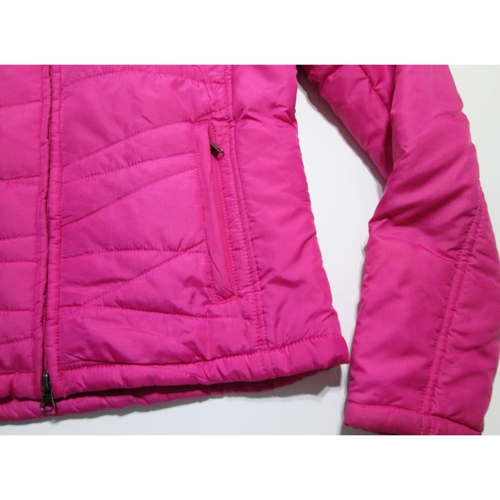 Vintage Lucy Windbreaker Jacket Women's S Fuchsia Zip Pockets Solid Polyester Outerwear Size S / US 4 / IT 40 - 4 Thumbnail
