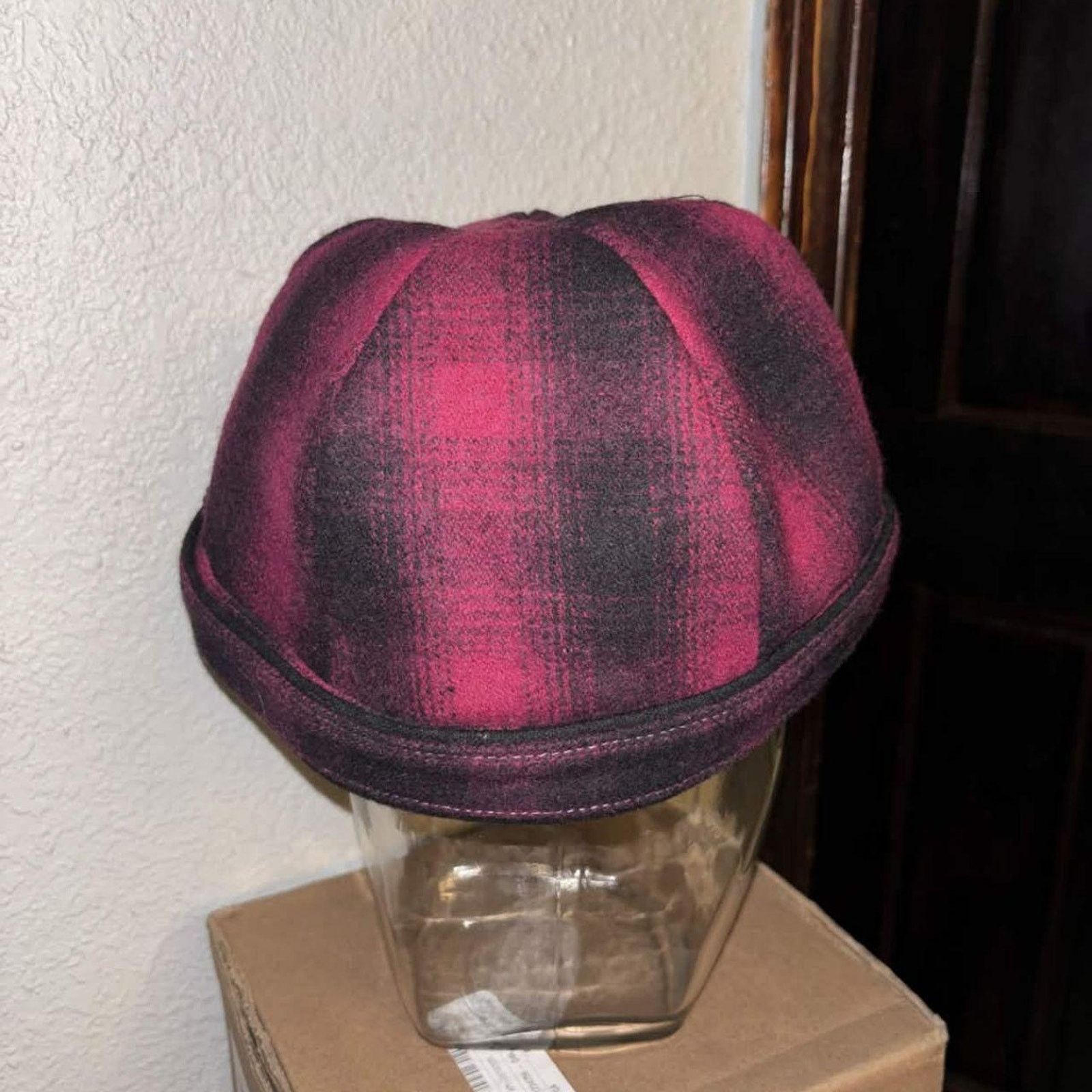 Vintage Y2K Scala Pronot Plaid Wool Cap Size ONE SIZE - 4 Thumbnail