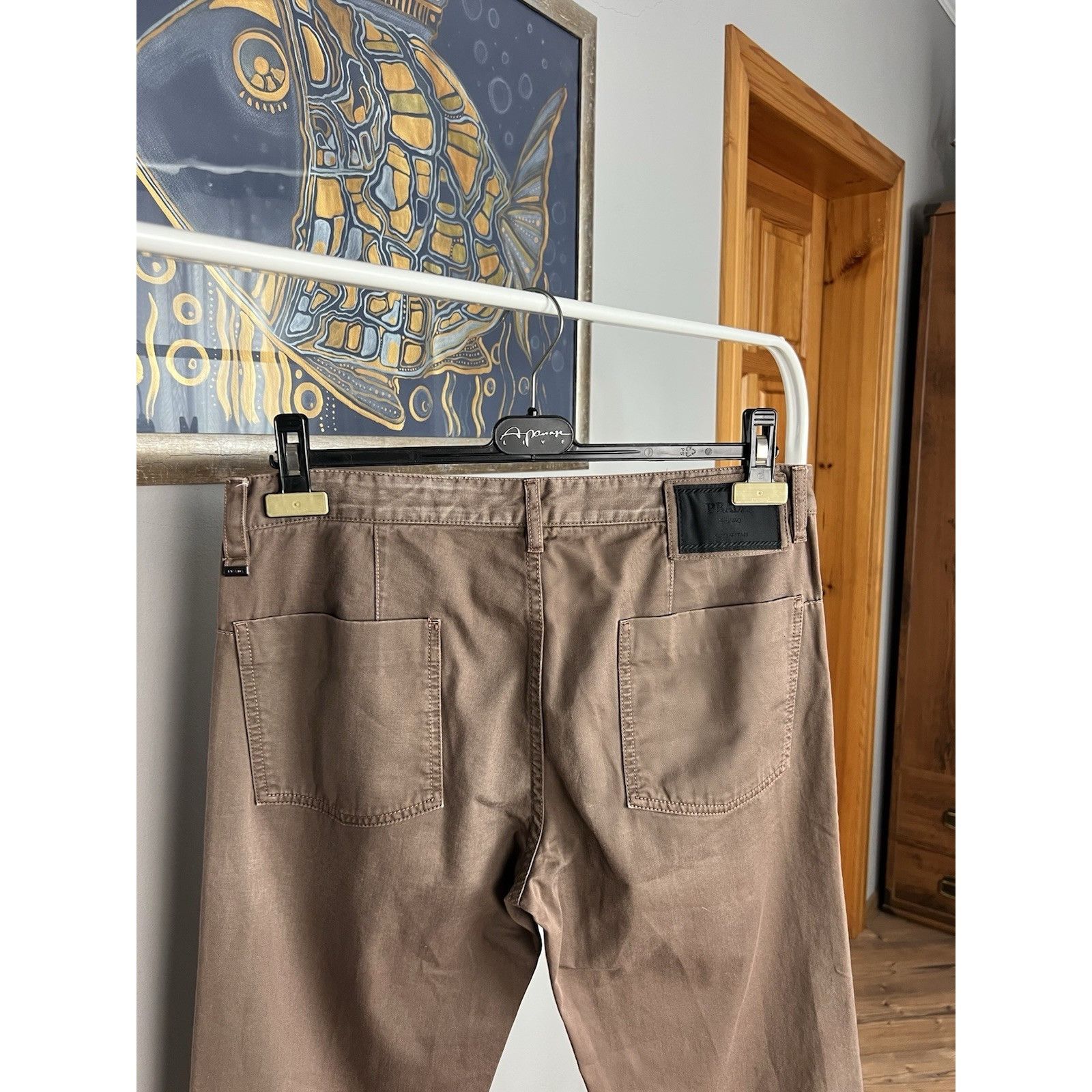 Prada Prada Milano Big Logo Brown Denim Jeans Chino Pants Size 48 Size US 32 / EU 48 - 8 Thumbnail
