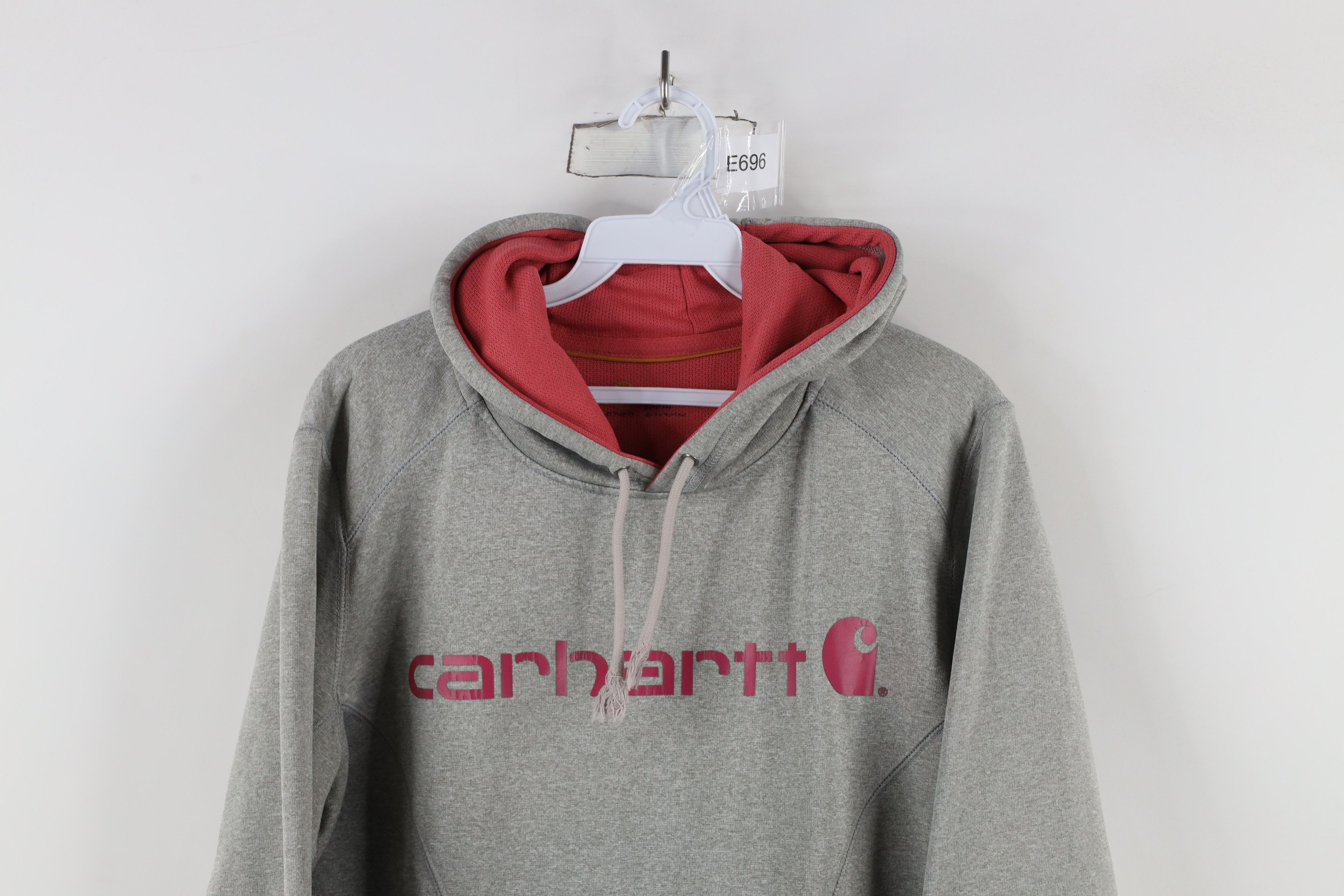 Carhartt × Vintage Vintage Y2K Carhartt Spell Out Hoodie Sweatshirt Gray Size L / US 10 / IT 46 - 2 Thumbnail