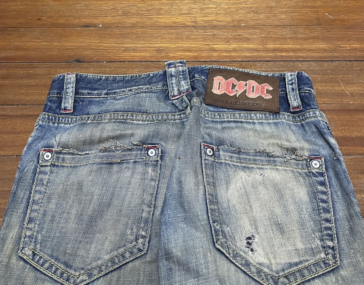 Le Grande Bleu (L.G.B.) Rare Design Vintage Dsquared2 Patchwork Flared Jeans 2000s Size US 33 - 4 Thumbnail