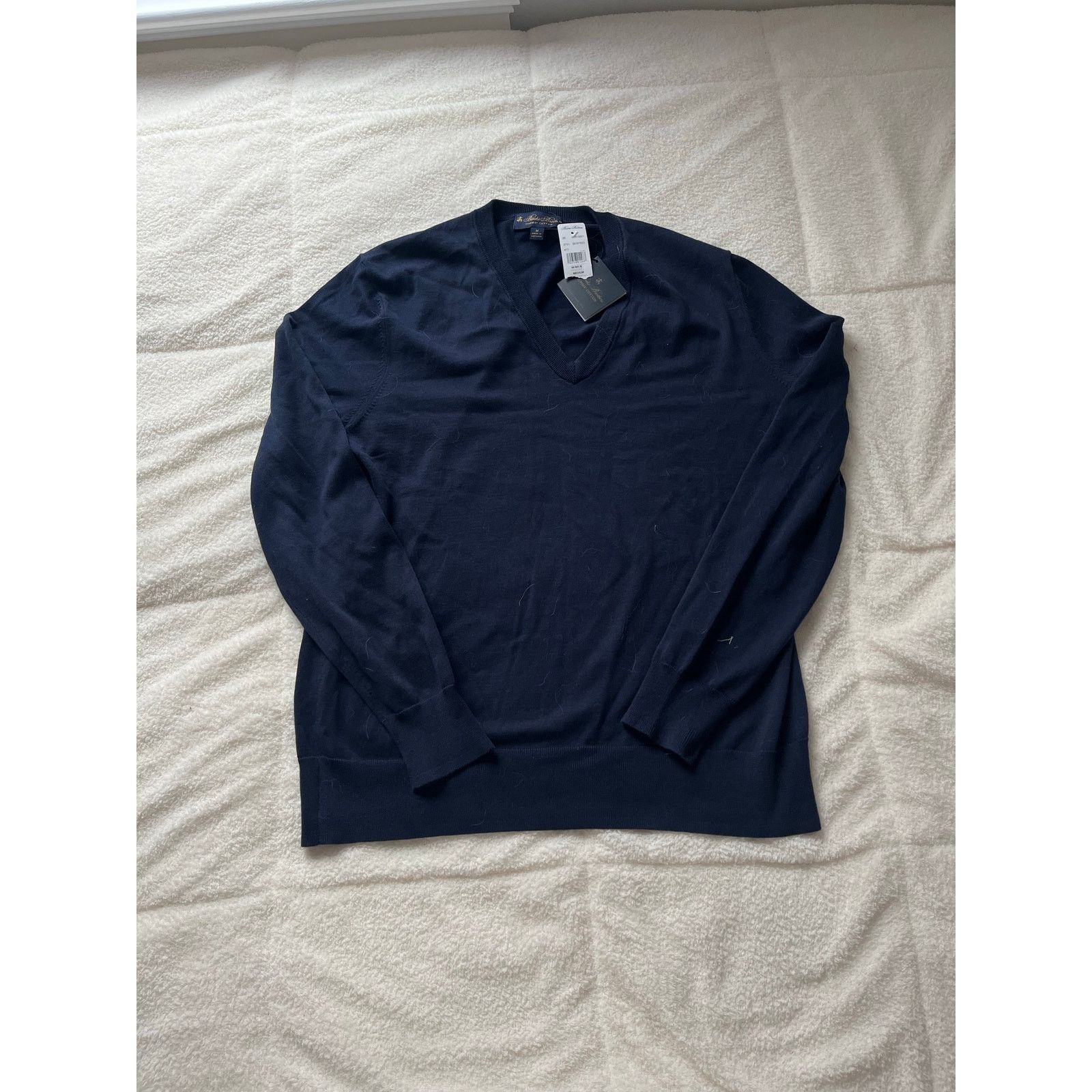 Brooks Brothers BROOKS BROTHERS Men's 100% Supima Cotton blue V-Neck Size US L / EU 52-54 / 3 - 1 Thumbnail