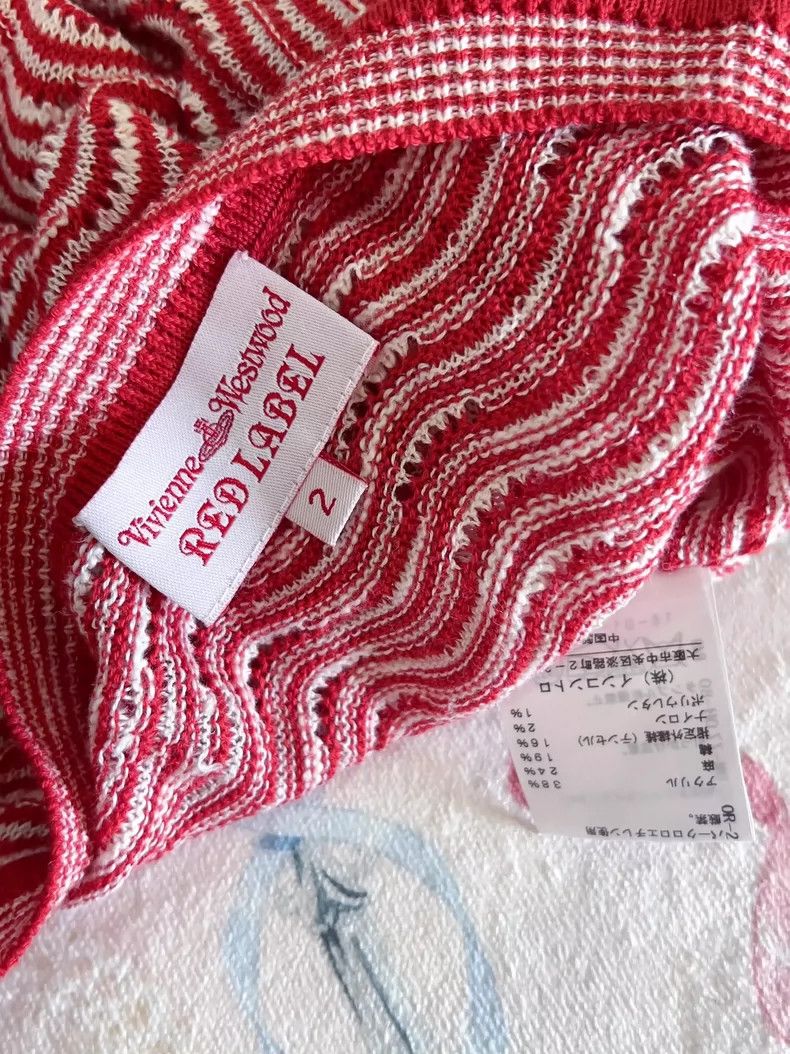Vivienne Westwood Vivienne Westwood Red wavy knit top Size M / US 6-8 / IT 42-44 - 5 Thumbnail