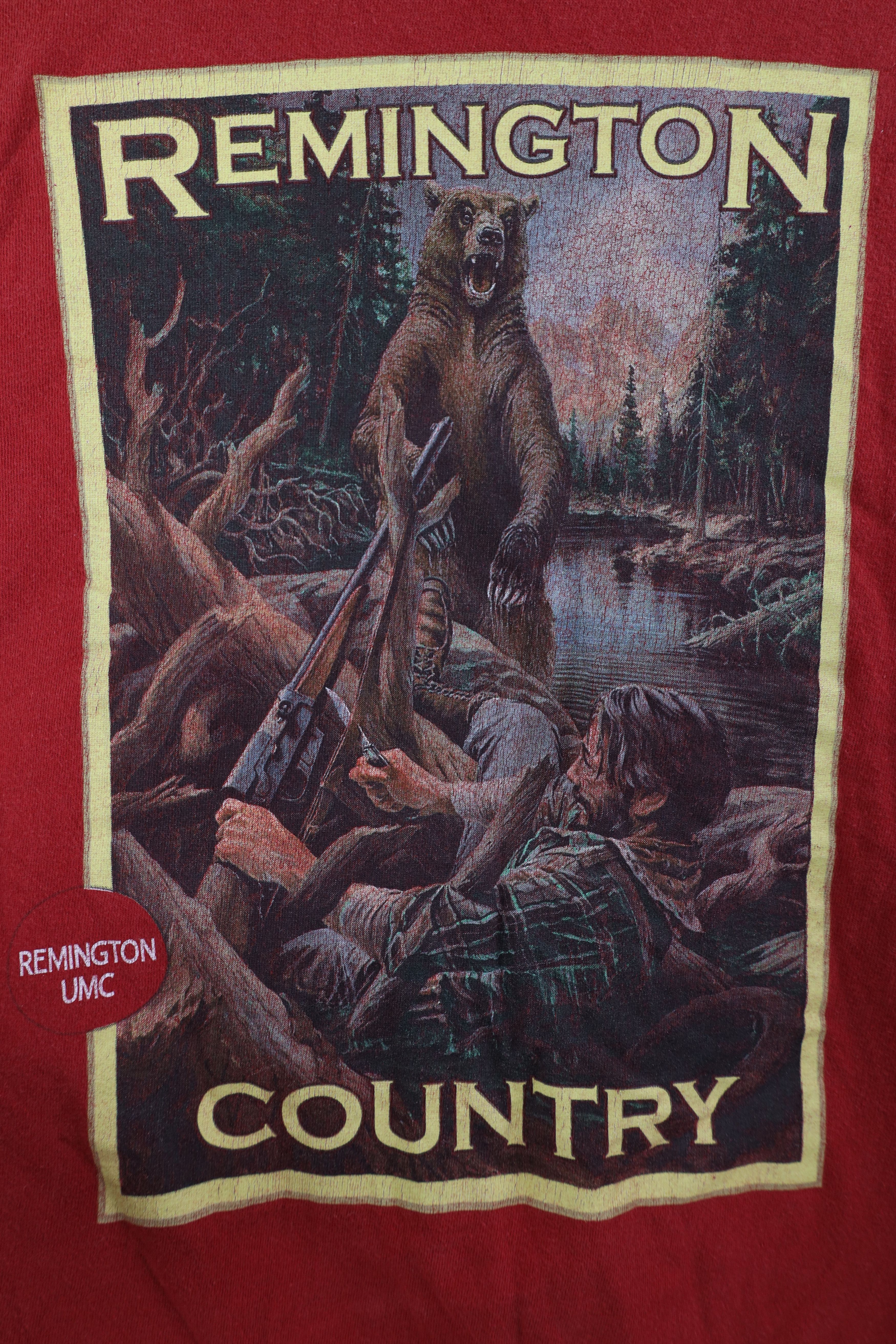 Vintage Vintage Remington UMC Hunting Bear Long Sleeve T-Shirt Red Size US XXL / EU 58 / 5 - 10 Thumbnail