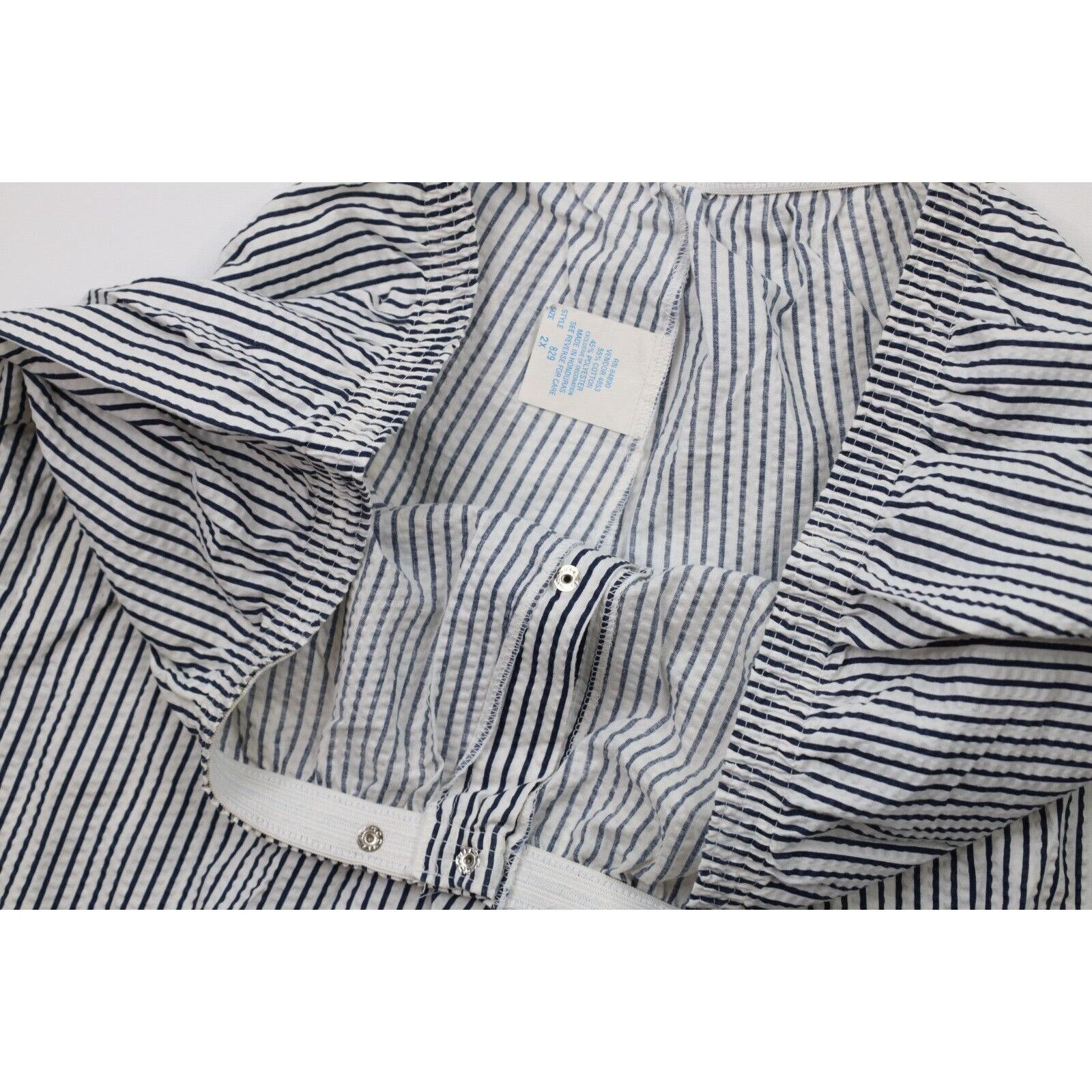 Vintage Vintage 90s Streetwear Pinstriped Seersucker Pajamas Size US XXL / EU 58 / 5 - 9 Thumbnail