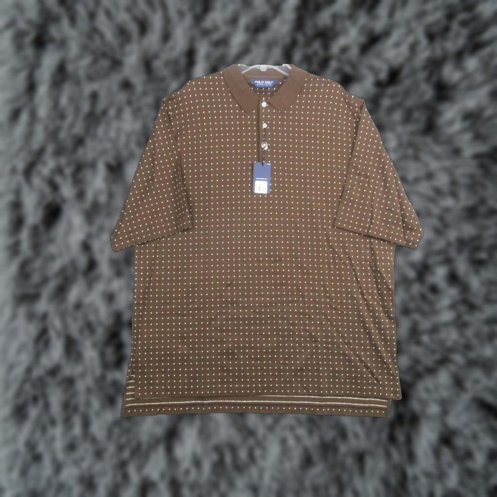 Polo Ralph Lauren Polo Ralph Lauren Polo Shirt Mens 2XL Brown Polka Dot Pima Golf Bel Air Size US XXL / EU 58 / 5 - 1 Thumbnail