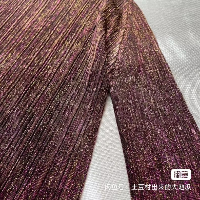 Issey Miyake Issey Miyake size:3 A vintage wine red gold thread woven m Size M / US 6-8 / IT 42-44 - 6 Thumbnail