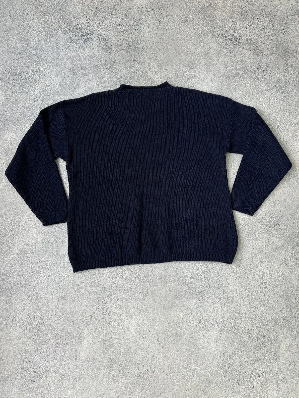 Burberry × Vintage Vintage Burberry Big Logo heavy knit sweater Size US L / EU 52-54 / 3 - 7 Thumbnail
