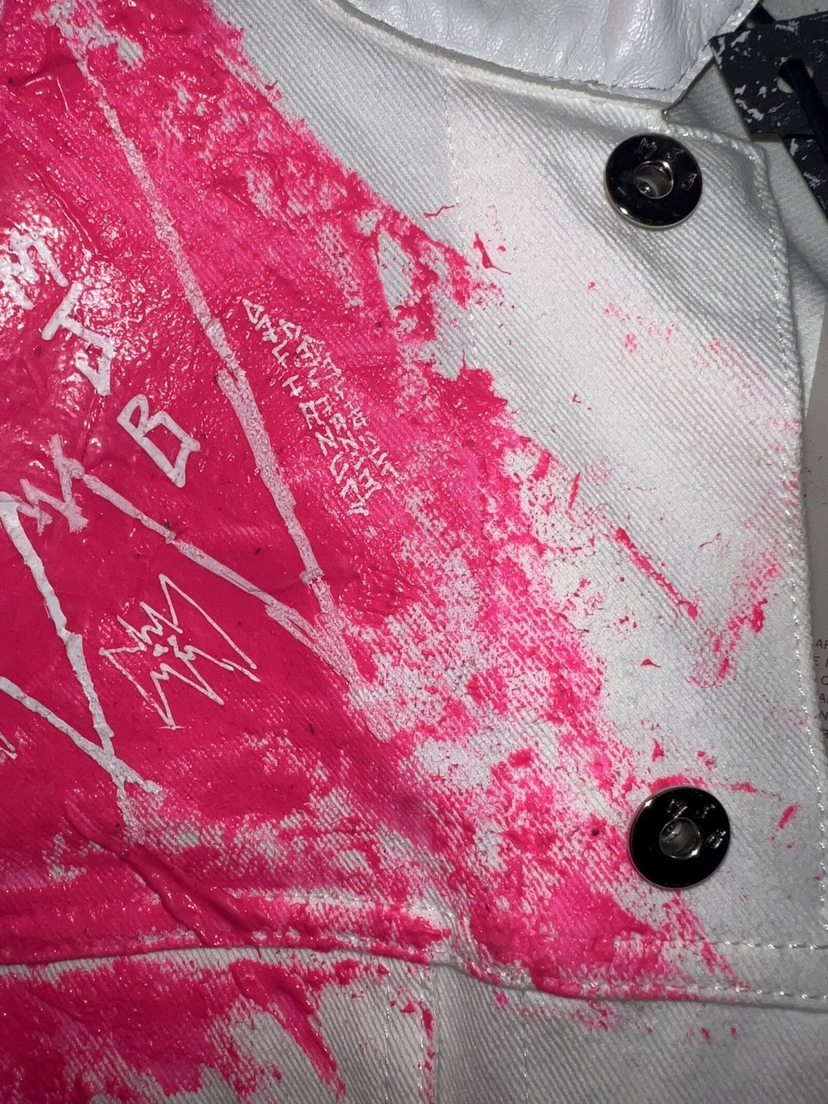 Marc Jacques Burton Graffiti Denim Jacket Size US XXL / EU 58 / 5 - 19 Thumbnail