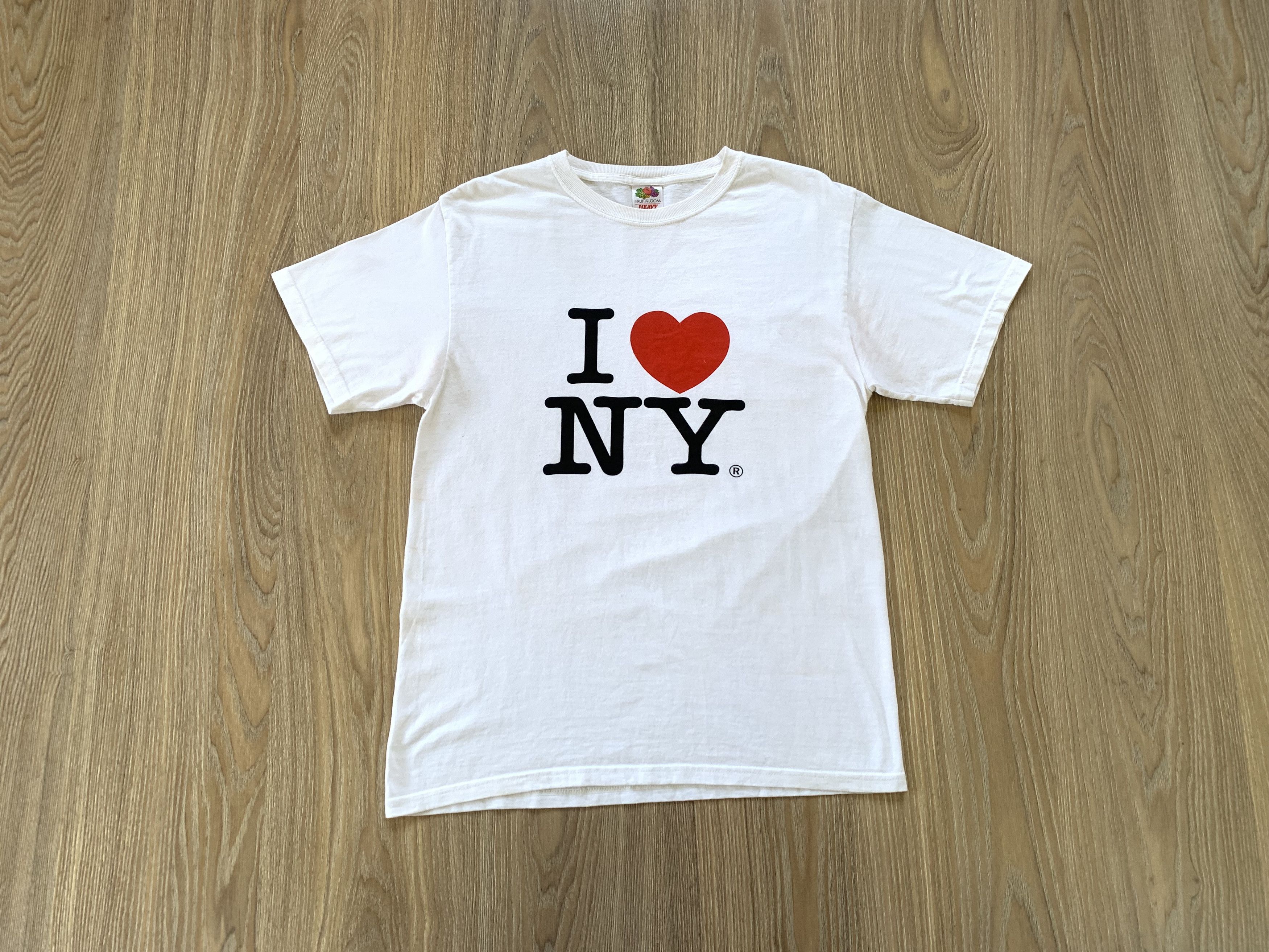 Fruit Of The Loom Vintage I love New York White Big Logo T-Shirt Size US M / EU 48-50 / 2 - 1 Thumbnail