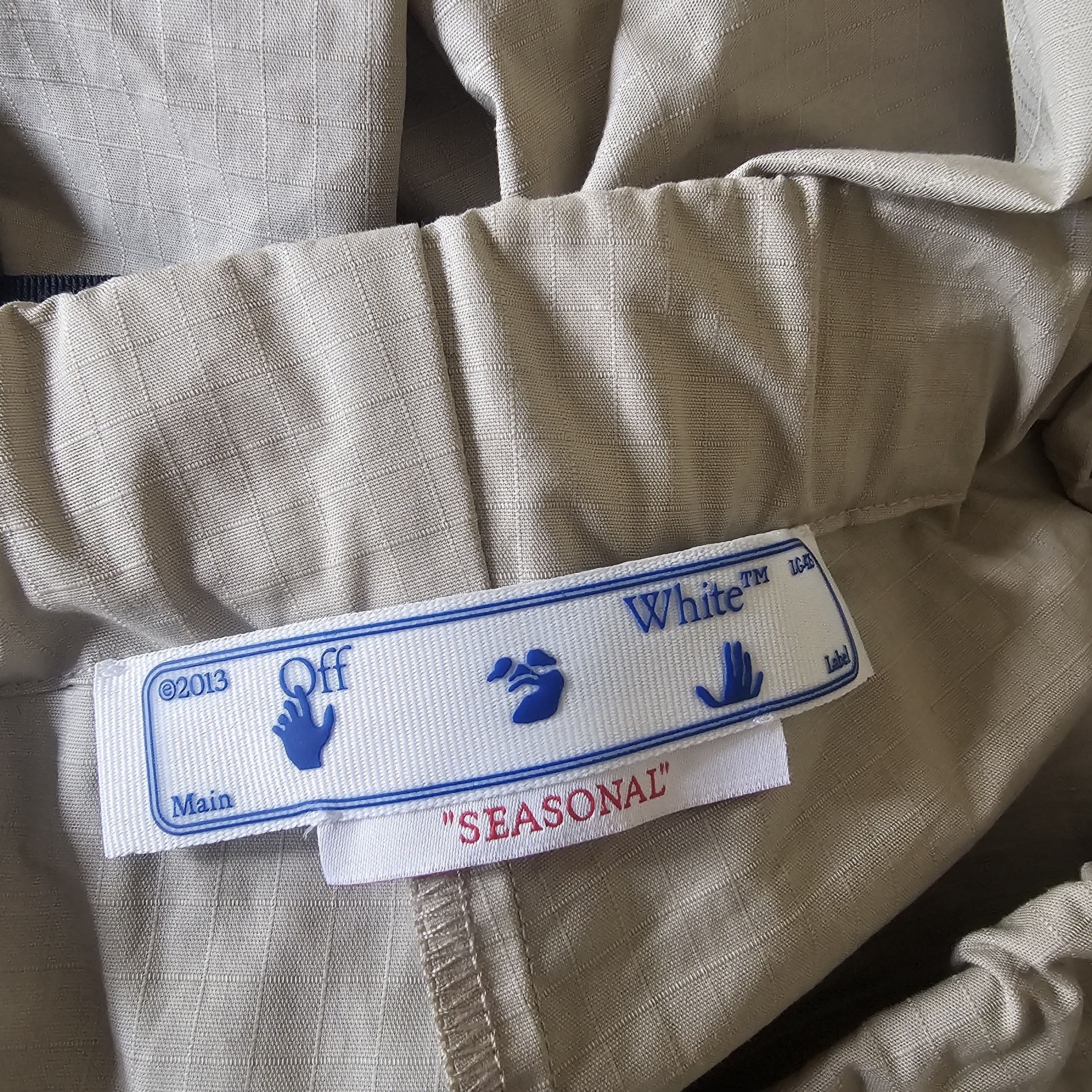 Off-White Off-White Beige Cotton Cargo Pants Size S Size US 32 / EU 48 - 12 Thumbnail