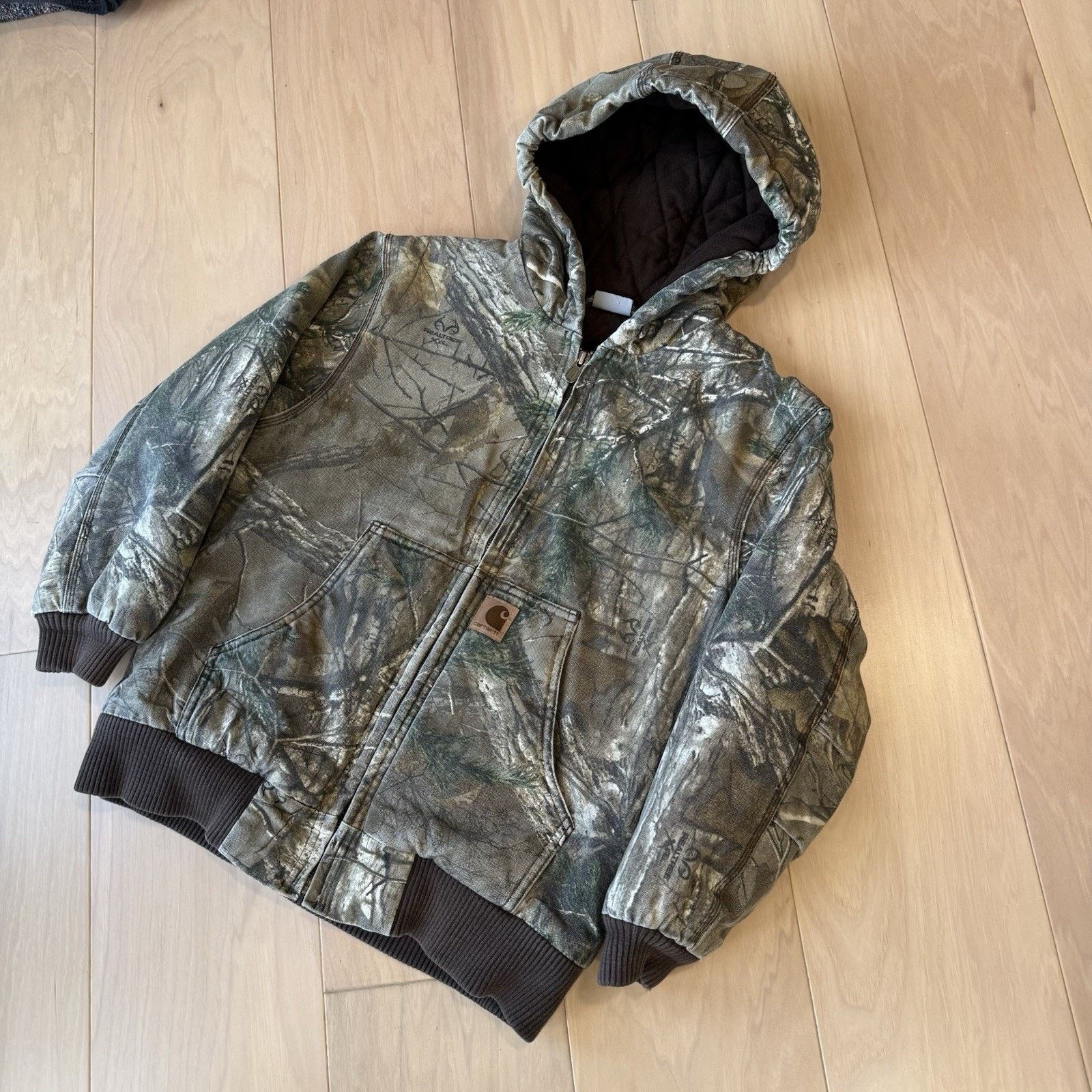 Carhartt Vintage Carhartt Jacket Youth Medium Green Camouflage Size US M / EU 48-50 / 2 - 9 Thumbnail