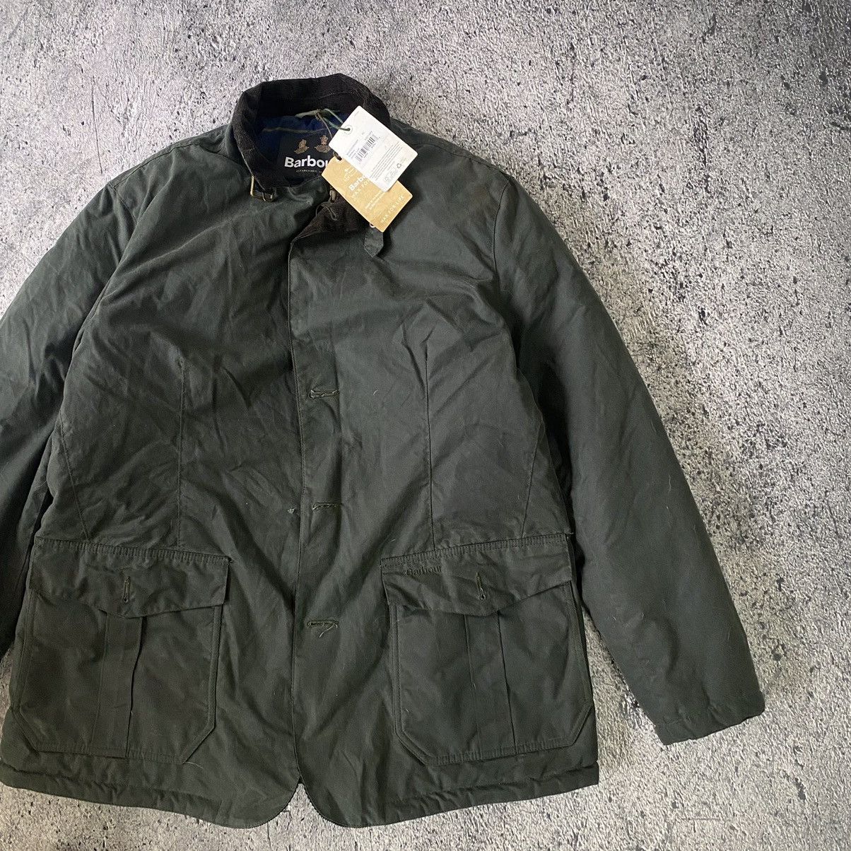 Barbour × Vintage Barbour Winter Lutz Wax Jacket Coat Size US L / EU 52-54 / 3 - 2 Thumbnail