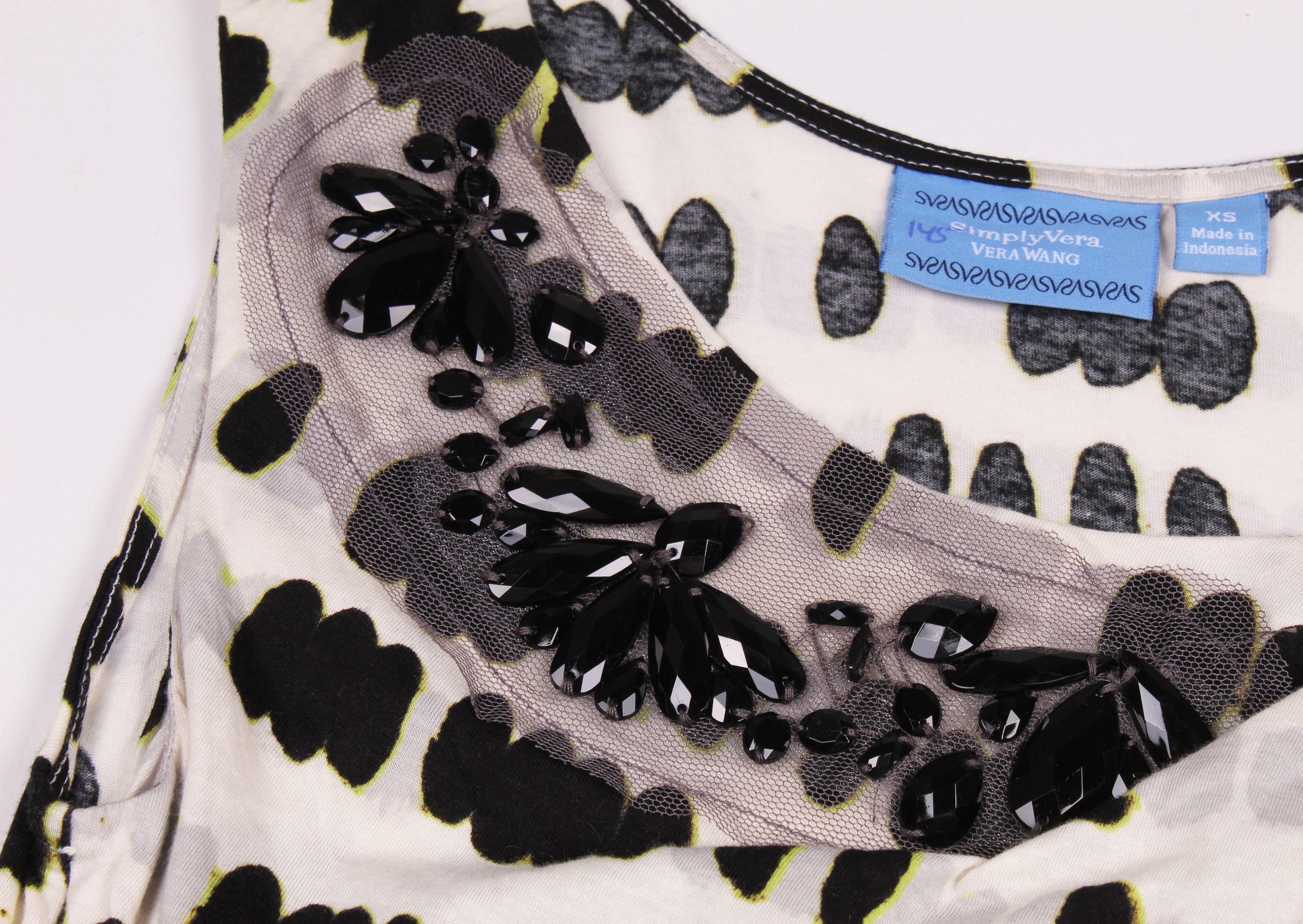 Vera Wang × Vintage Vintage Simply Vera Vera Wang Beaded Sleeveless Top Size XS / US 0-2 / IT 36-38 - 6 Thumbnail