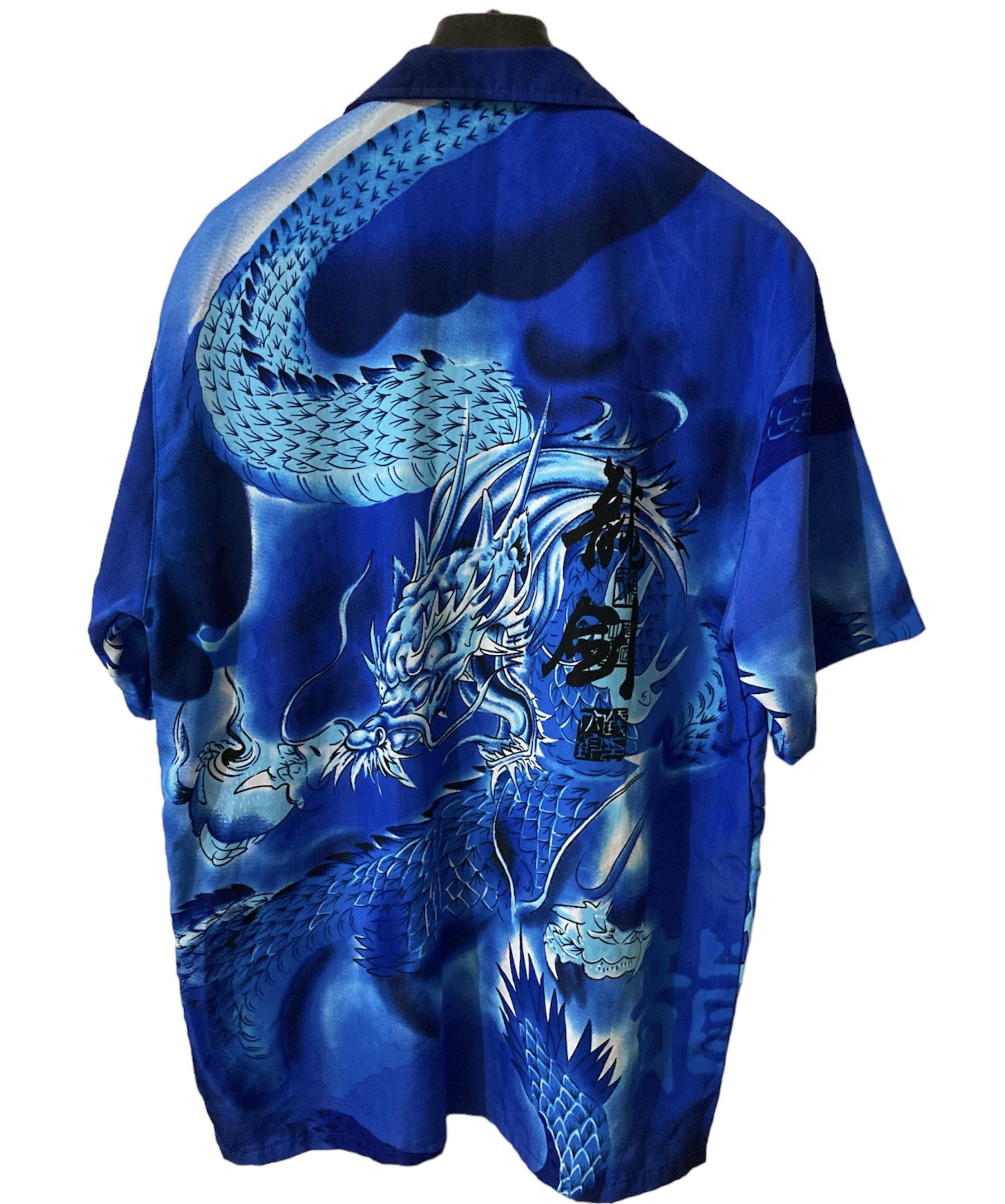 Anime × Japanese Brand × Vintage Y2K Japanese Dragon Button Up full print shirt Anime Size US L / EU 52-54 / 3 - 2 Thumbnail