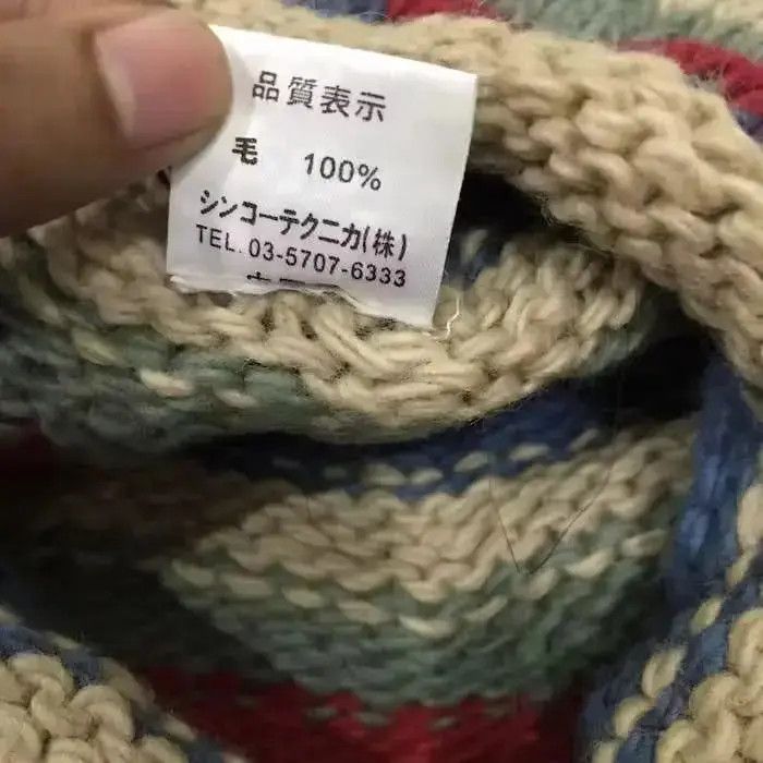 Japanese Brand Japanese Brand Multicolour Knit Beanie Hat Size ONE SIZE - 6 Thumbnail