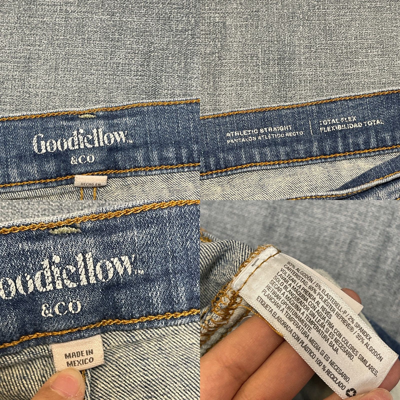 Vintage Goodfellow & Co Jeans Mens 34x30 Blue Denim Stretch Total Flex Athletic Straight Jeans Mens 34x30 Blue Denim Stretch Total Flex Athletic Straight Size US 34 / EU 50 - 8 Thumbnail