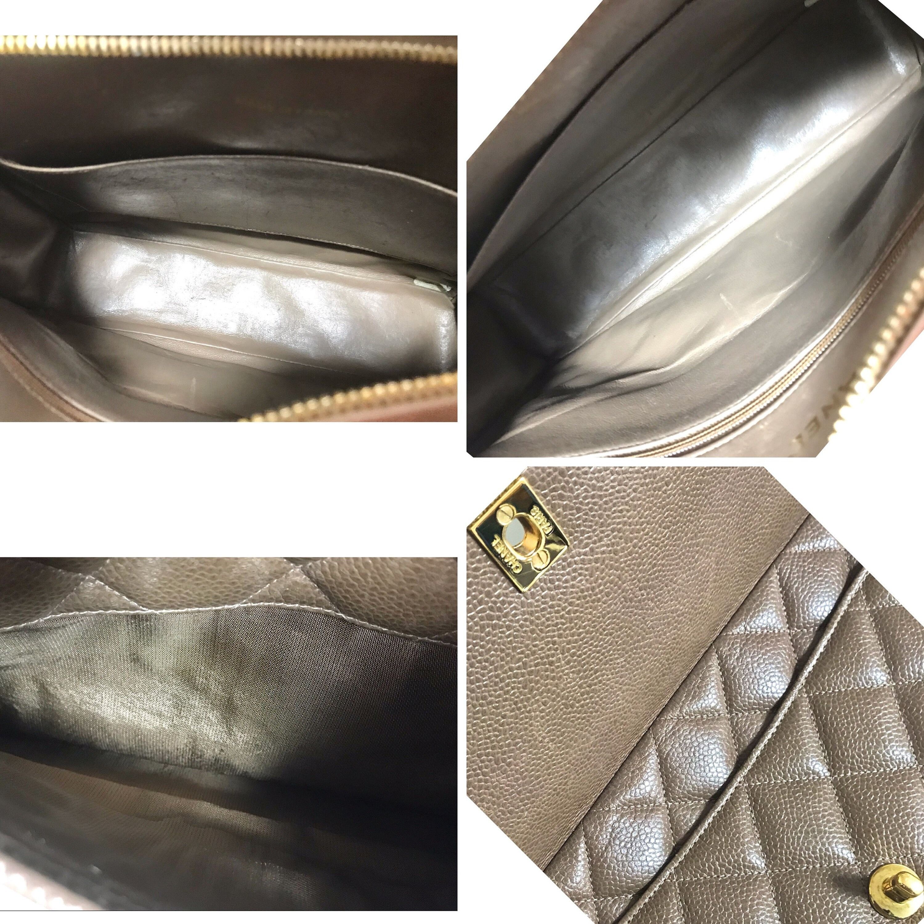 Chanel Vintage Chanel large brown caviar leather 2.55 camera bag Size ONE SIZE - 9 Thumbnail