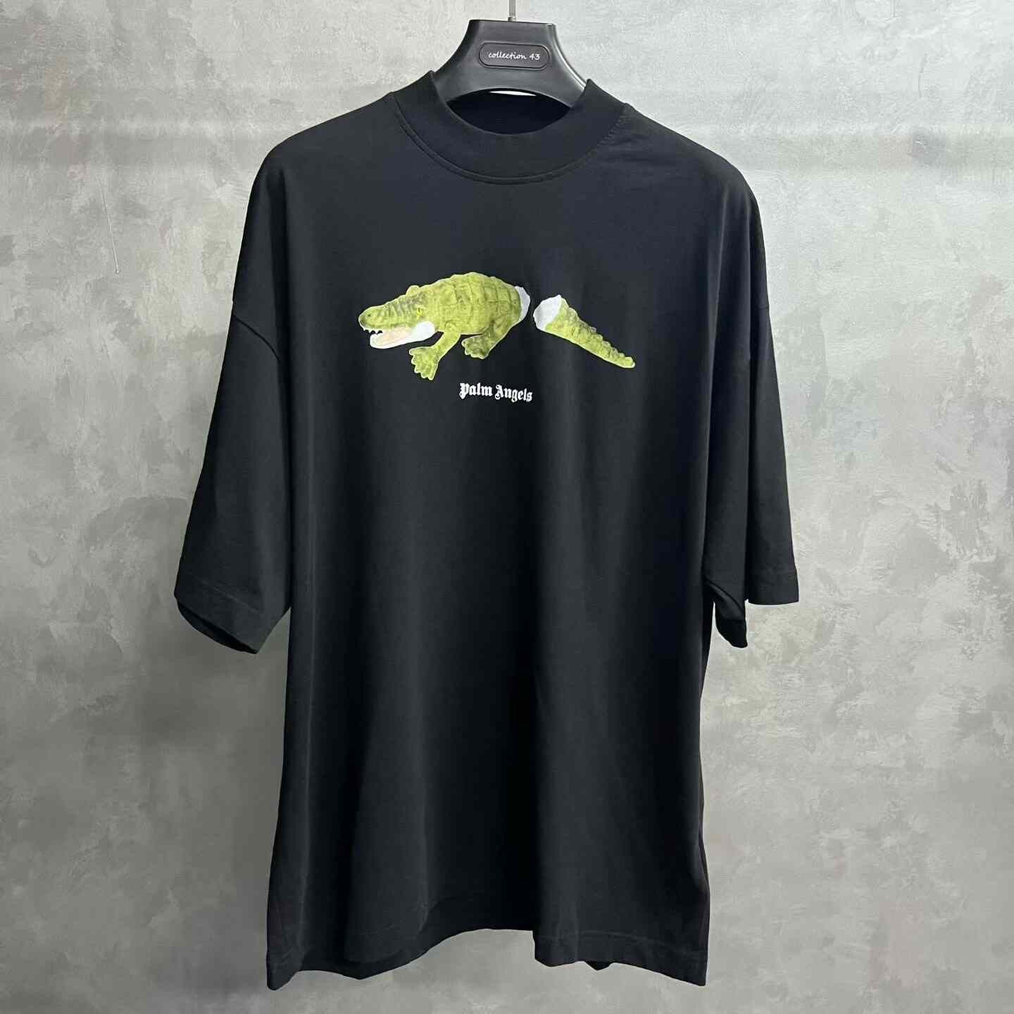 Palm Angels Palm Angels Black Crocodile Print T-Shirt Size US XL / EU 56 / 4 - 1 Thumbnail