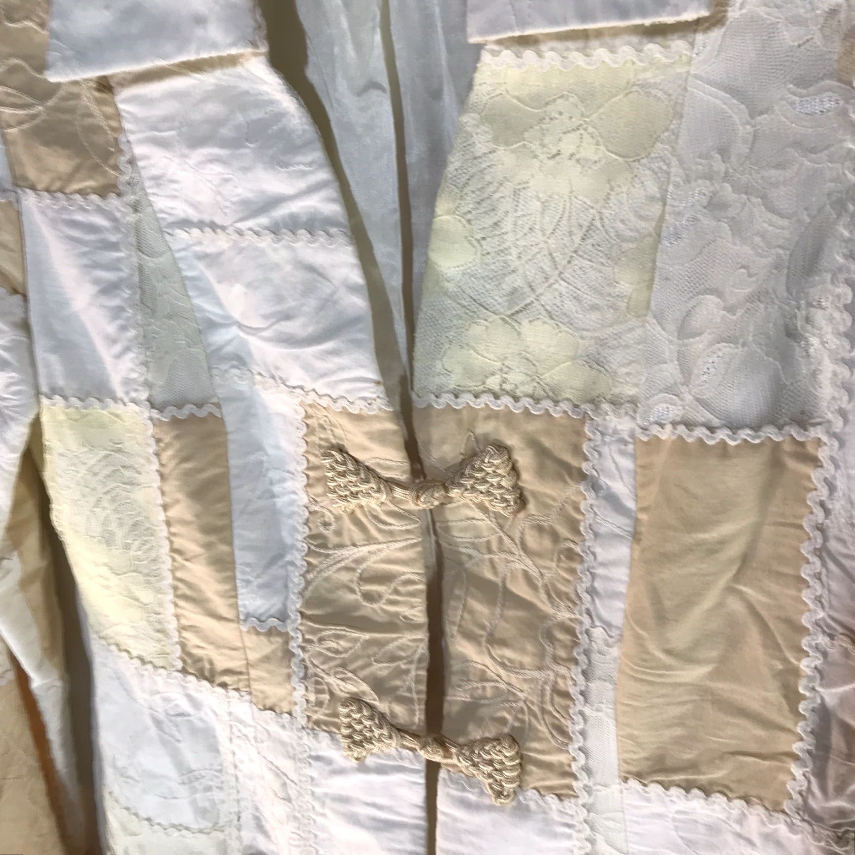 Vintage VINTAGE Boho Chic Long Jacket Women Size 6 Silk Patchwork Bohemian 90s City Fall Winter Size M / US 6-8 / IT 42-44 - 3 Thumbnail