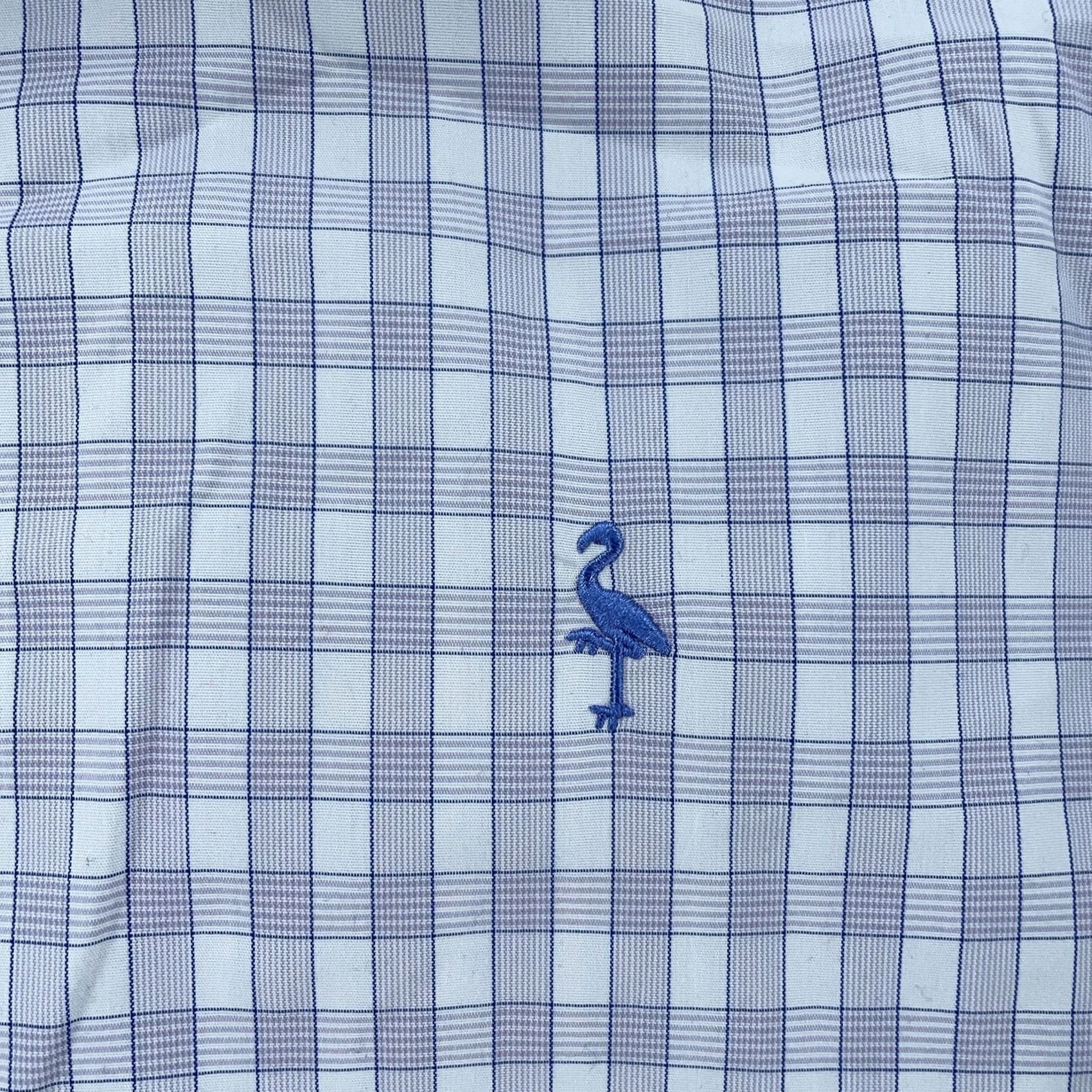 Tailorbyrd TAILORBYRD Performance Shirt Mens 2XL Blue White Plaid Button-Down Collar Shirt Size US XXL / EU 58 / 5 - 4 Thumbnail