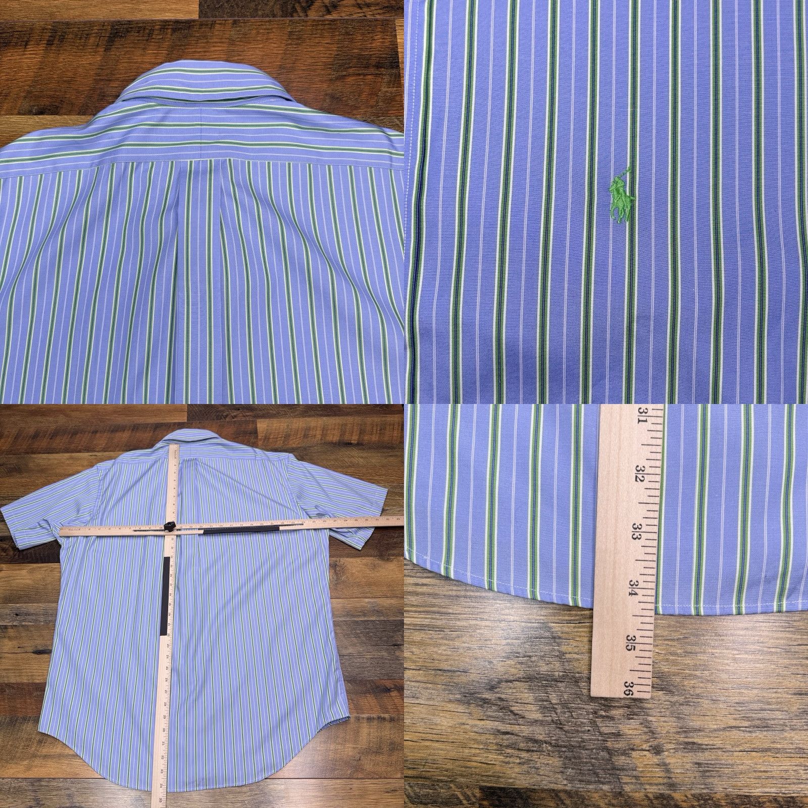 Ralph Lauren Ralph Lauren Classic Fit Shirt Mens Large Blue Green Striped Button-Up Size US L / EU 52-54 / 3 - 8 Thumbnail