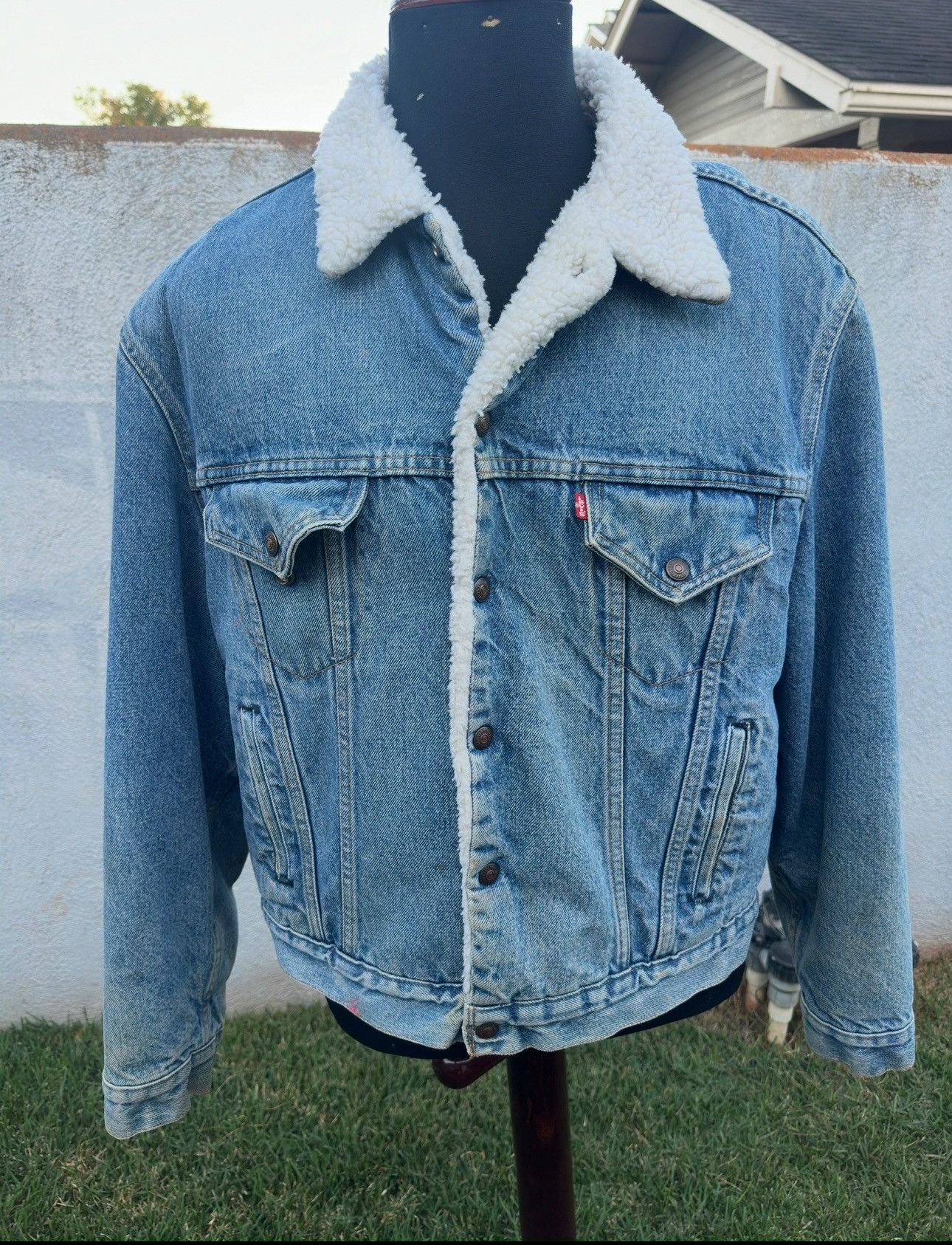 Levi's Men's XL Vintage Sherpa Lined Blue Jean Denim Jacket