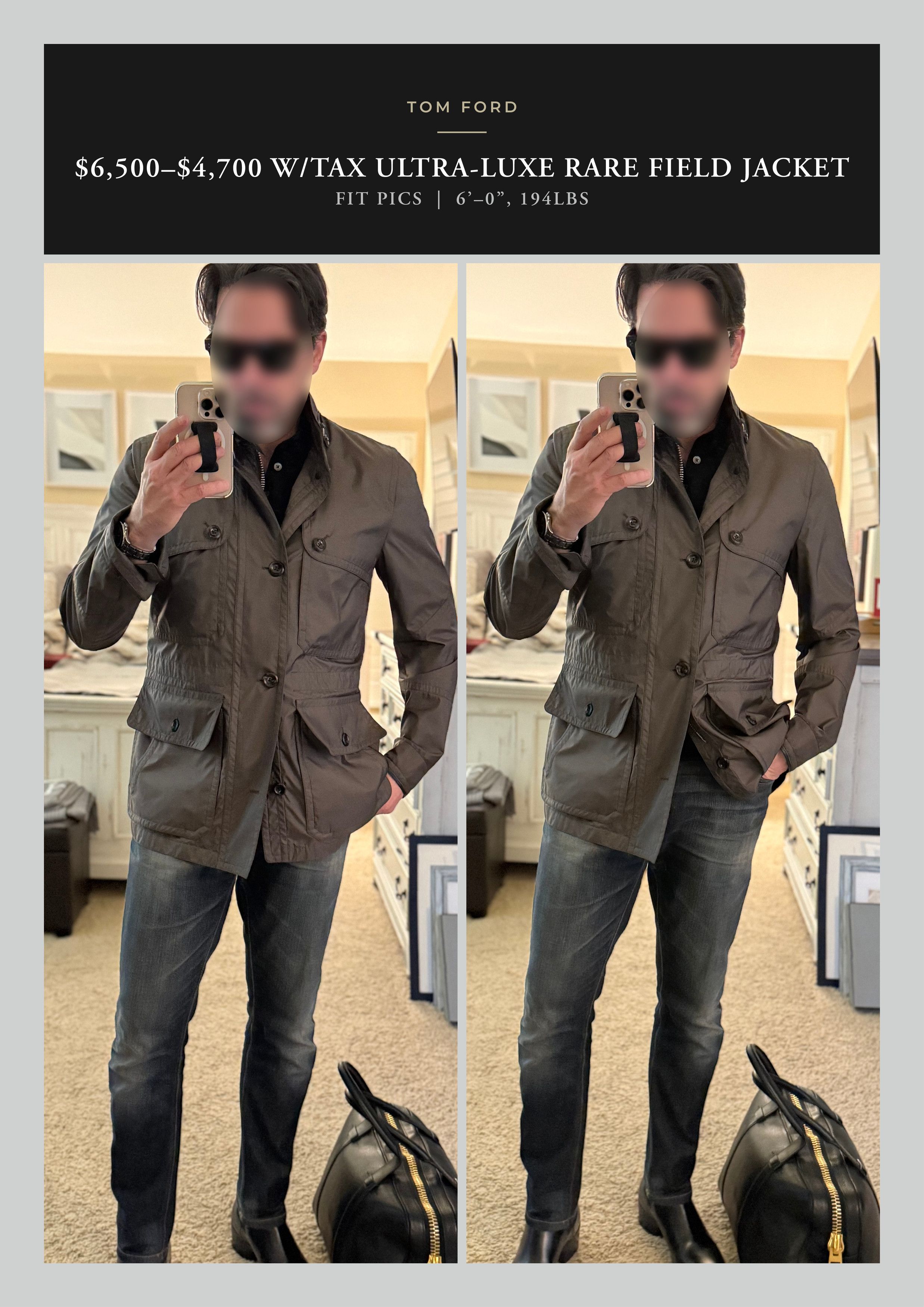 Tom Ford Coveted Extremely Rare $5,000 Field Jacket Leather Accents Size US M / EU 48-50 / 2 - 3 Thumbnail